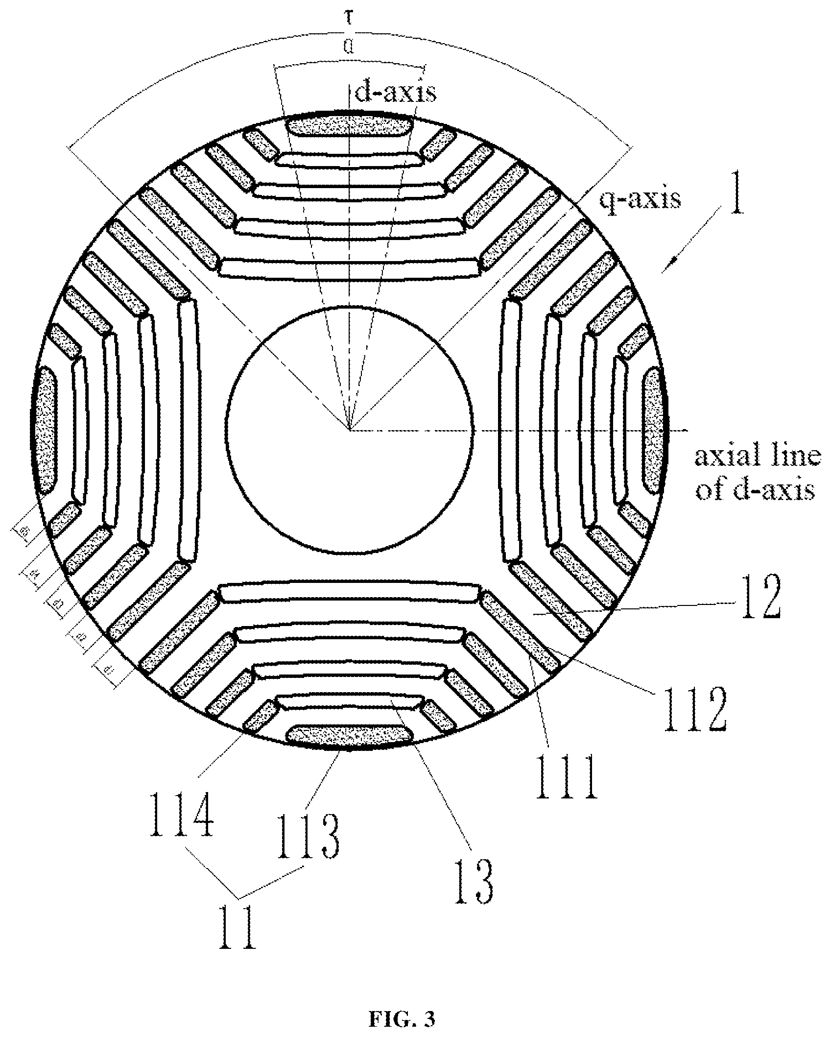 Patent US11777346 Figure 3 – Rotor assembly and motor