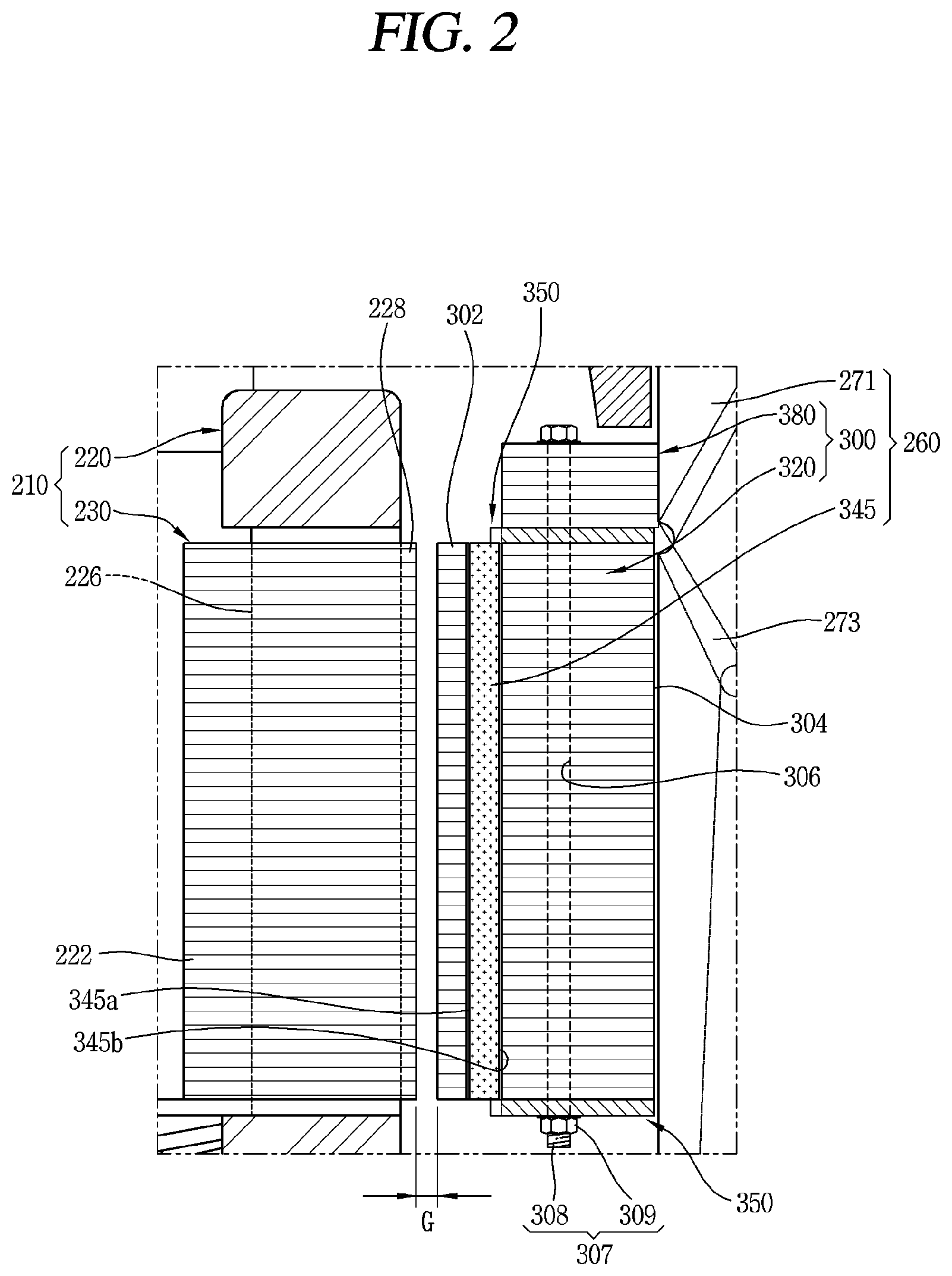 Patent US11777347 Figure 2 – Motor having a first rotor core containing magnets and a second rotor core made of magnetic material