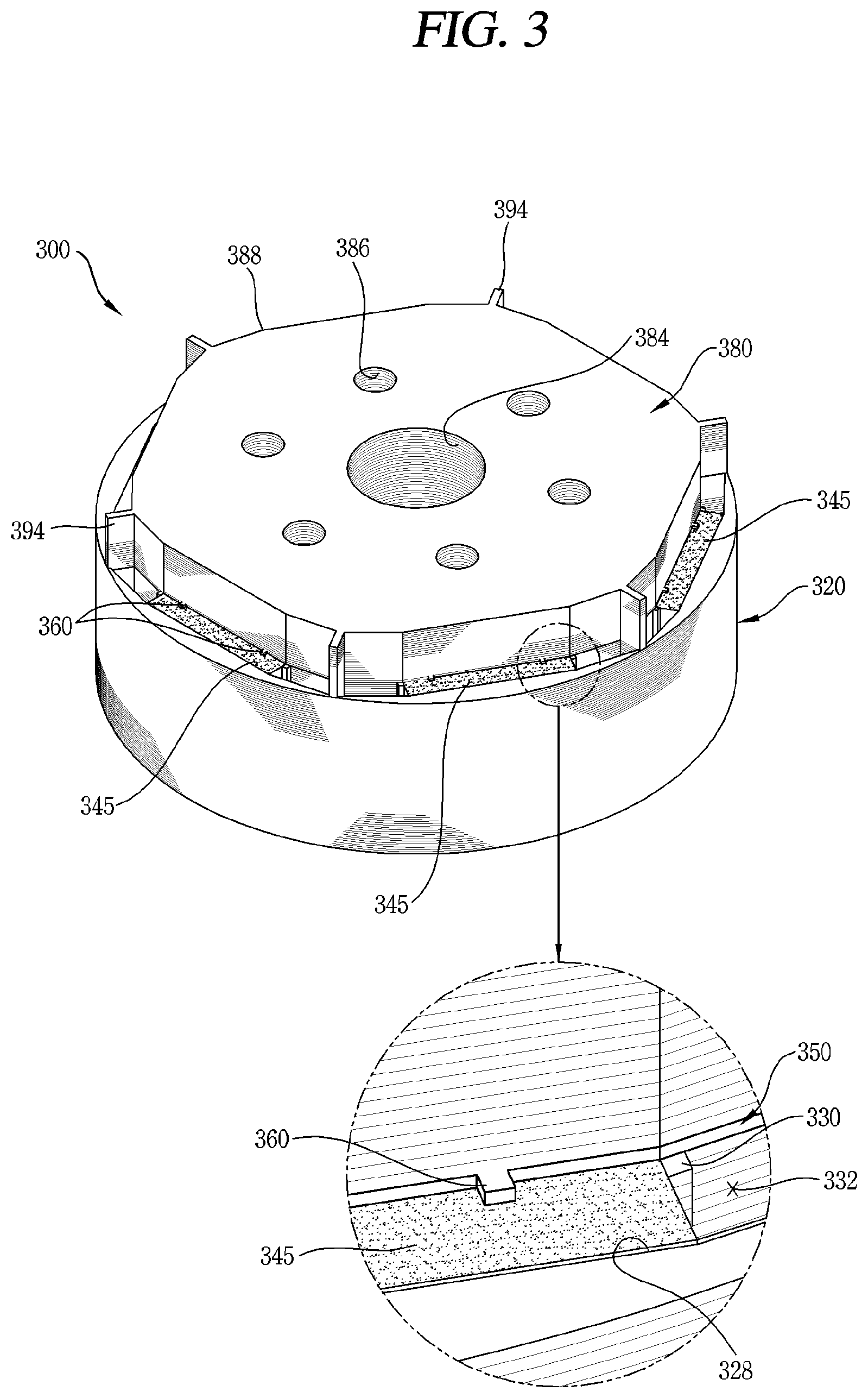 Patent US11777347 Figure 3 – Motor having a first rotor core containing magnets and a second rotor core made of magnetic material