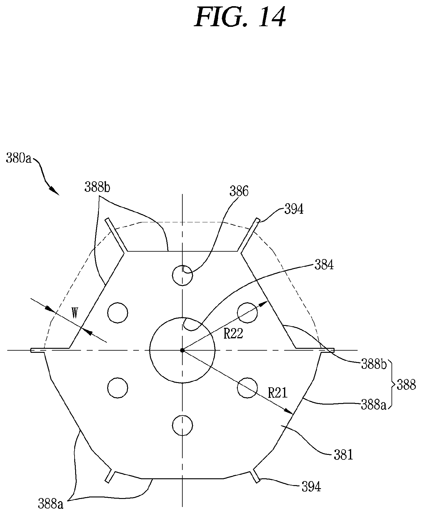 Patent US11777347 Figure 14 – Motor having a first rotor core containing magnets and a second rotor core made of magnetic material