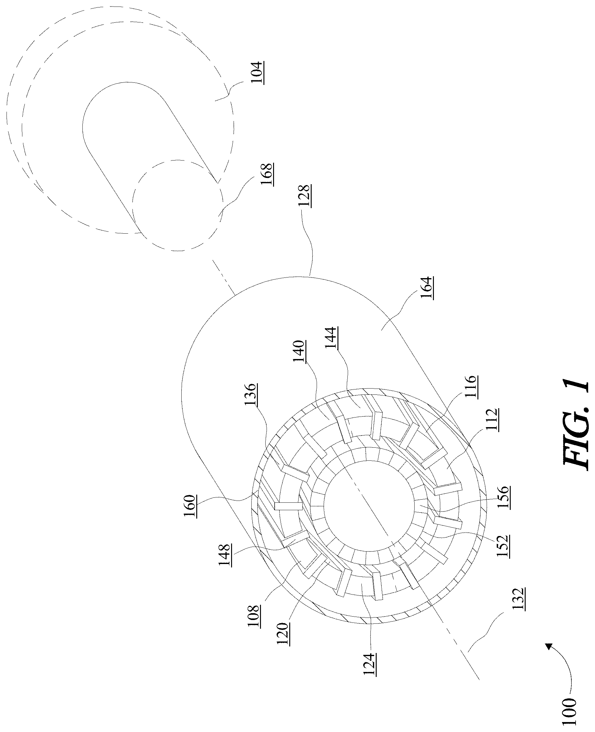 Patent US11777349 Figure 1 – System for a rotor with directional magnetic field configured for use in electric aircraft motor