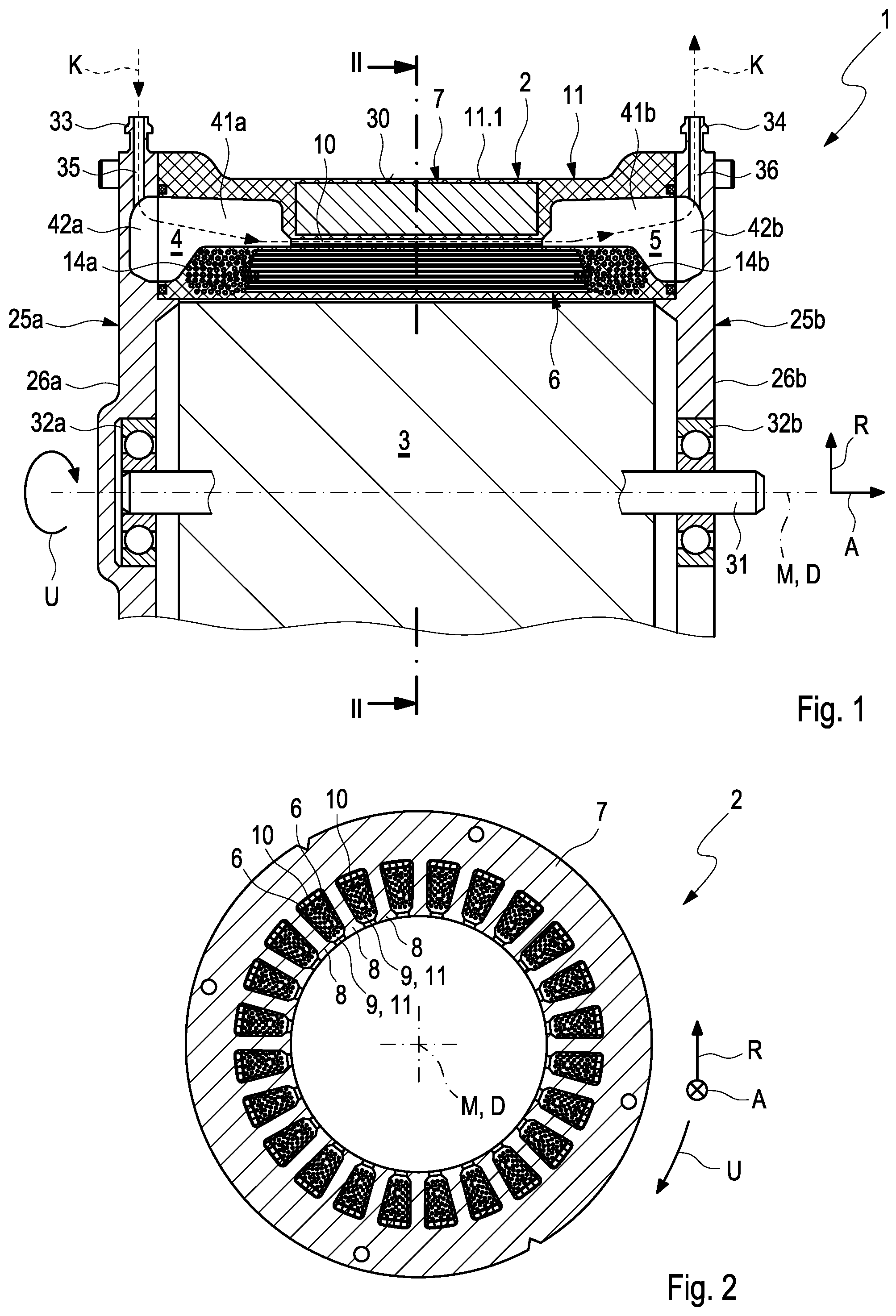 Patent US11777352 Figure 1 – Electrical machine