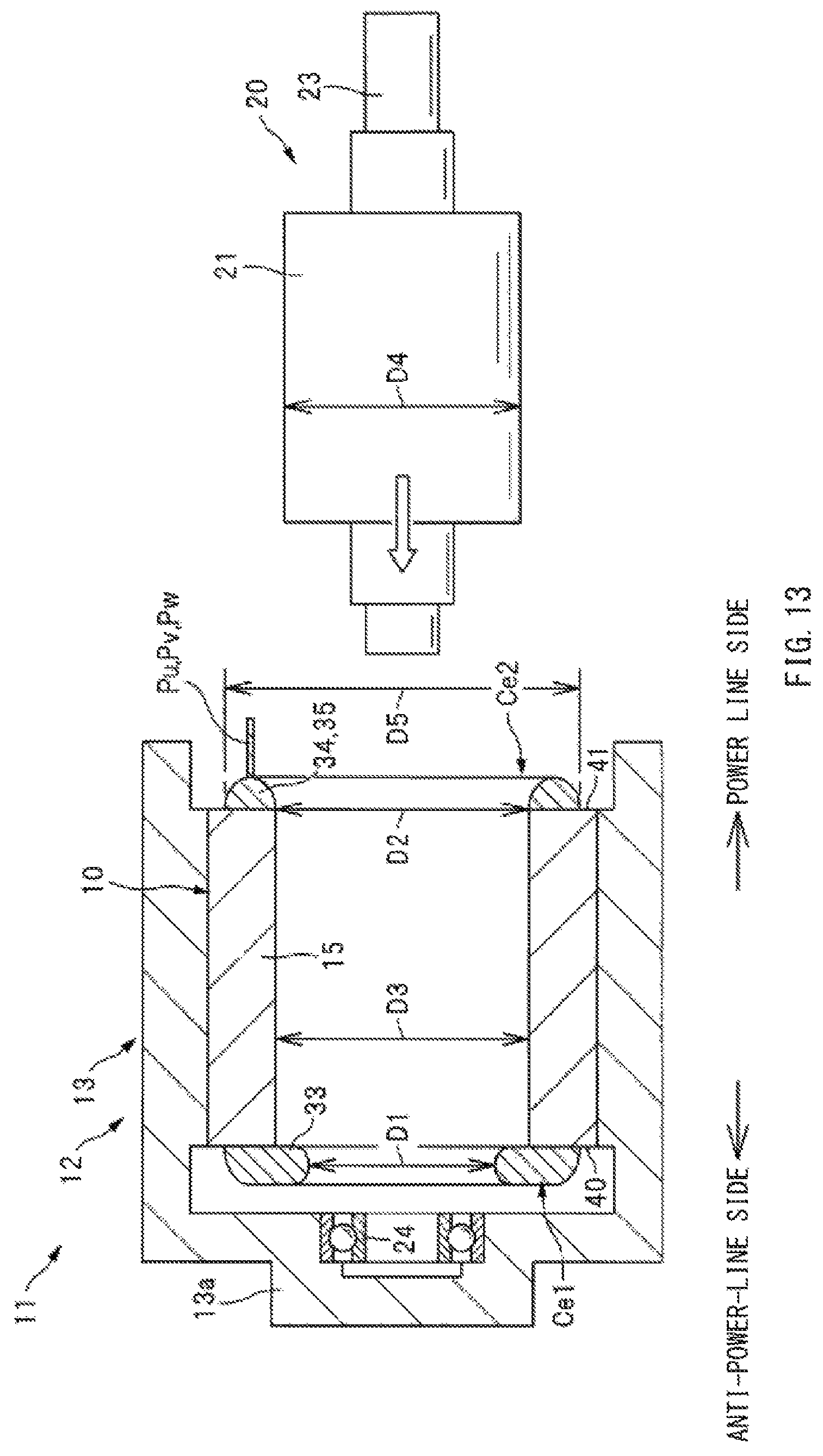 Patent US11777355 Figure 13 – Stator and electric rotating machine