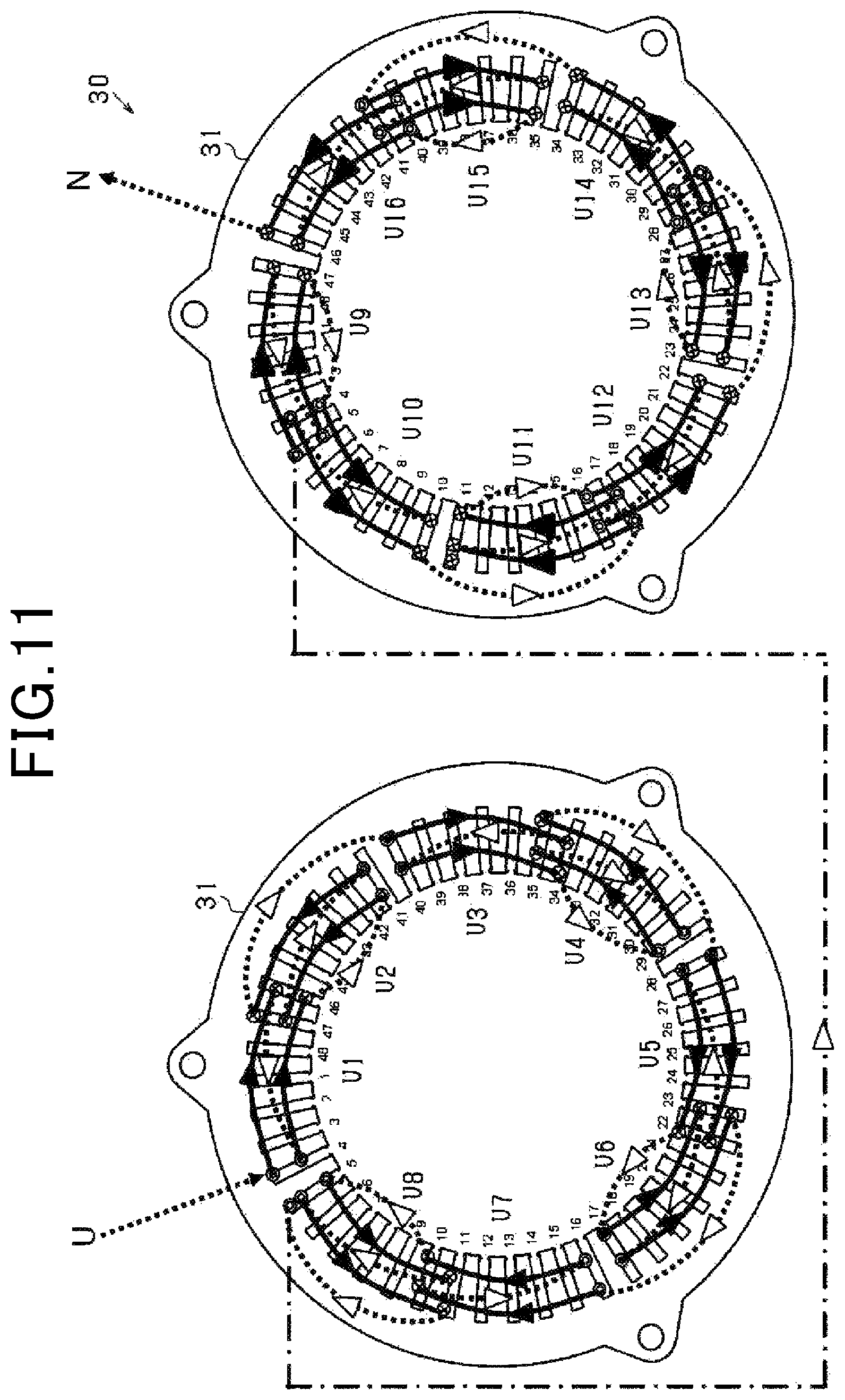 Patent US11777356 Figure 8 – Rotating electric machine