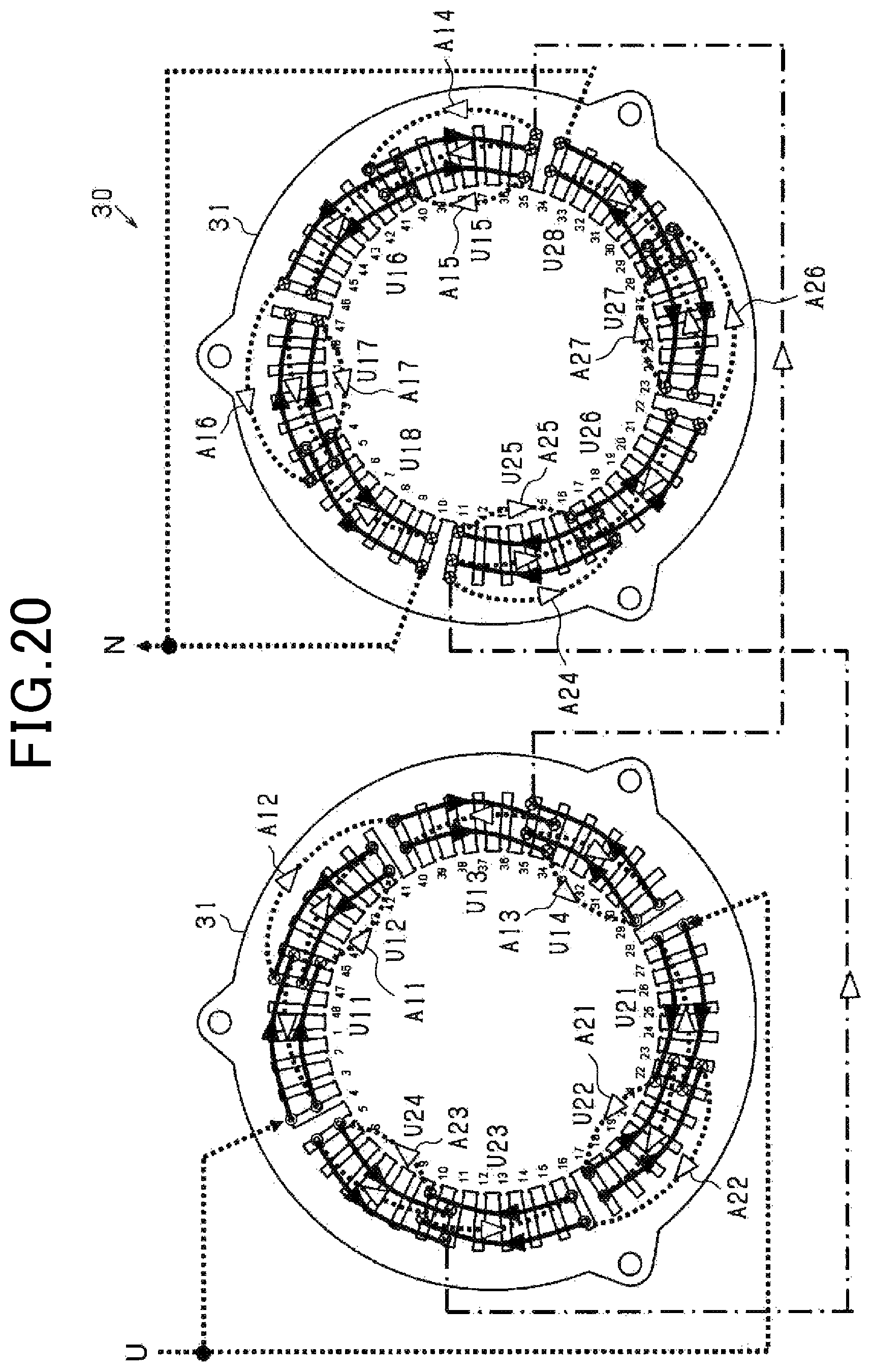 Patent US11777356 Figure 17 – Rotating electric machine
