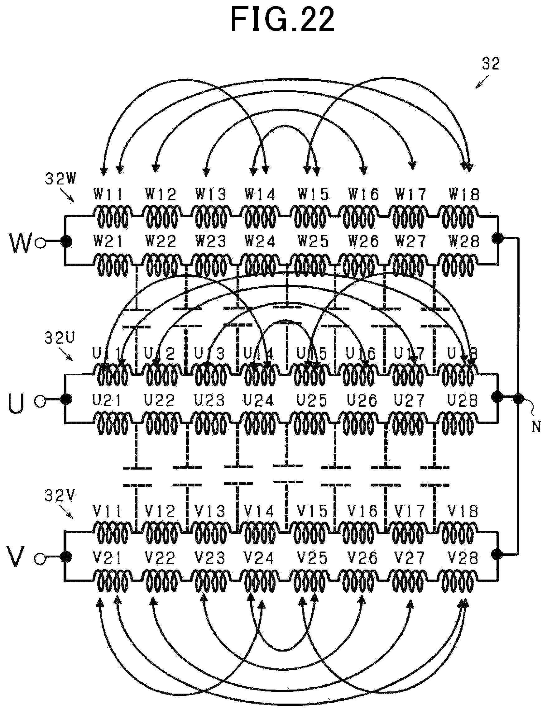 Patent US11777356 Figure 19 – Rotating electric machine