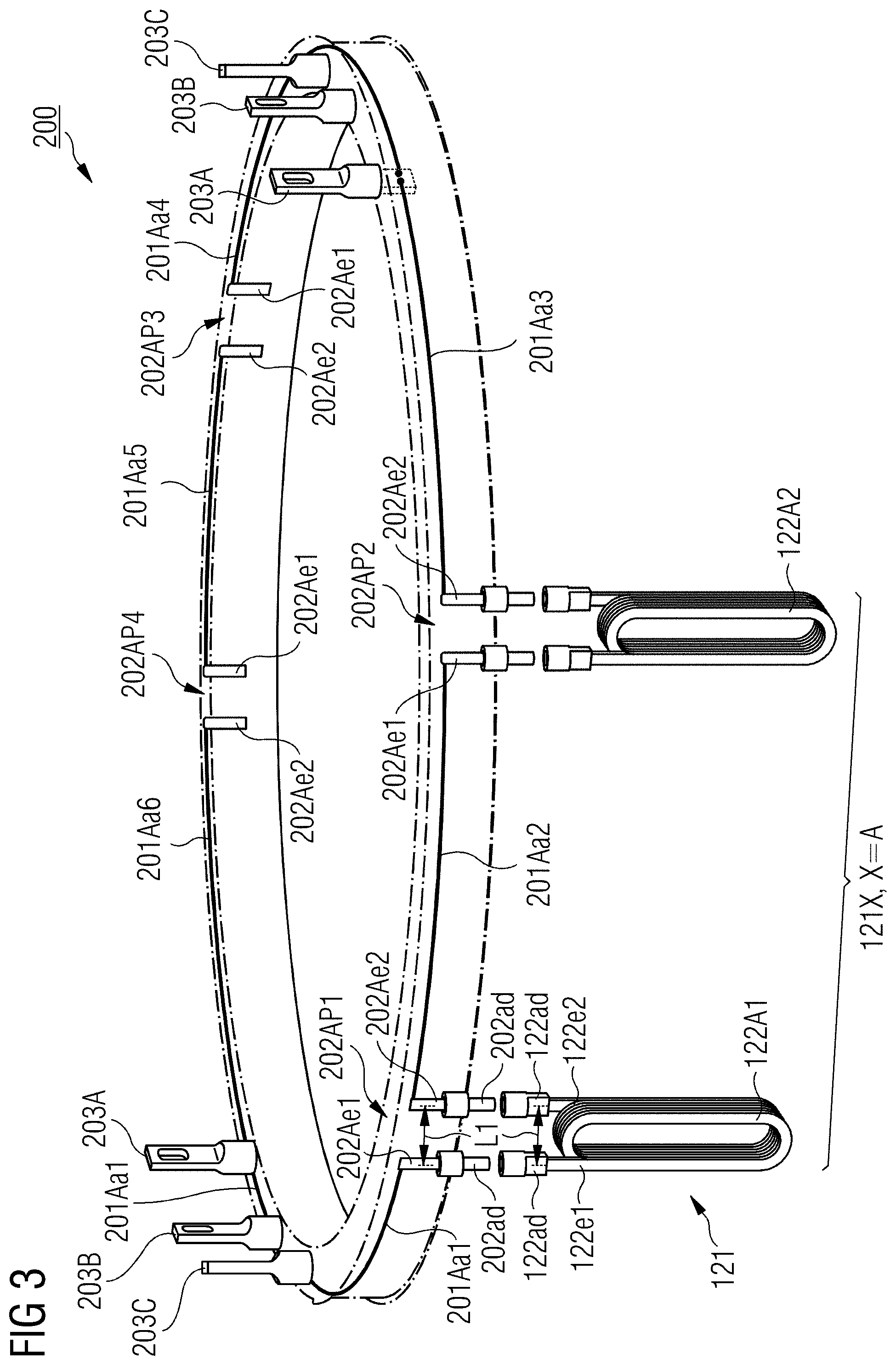 Patent US11777358 Figure 3 – Interconnection unit and method for producing a winding system