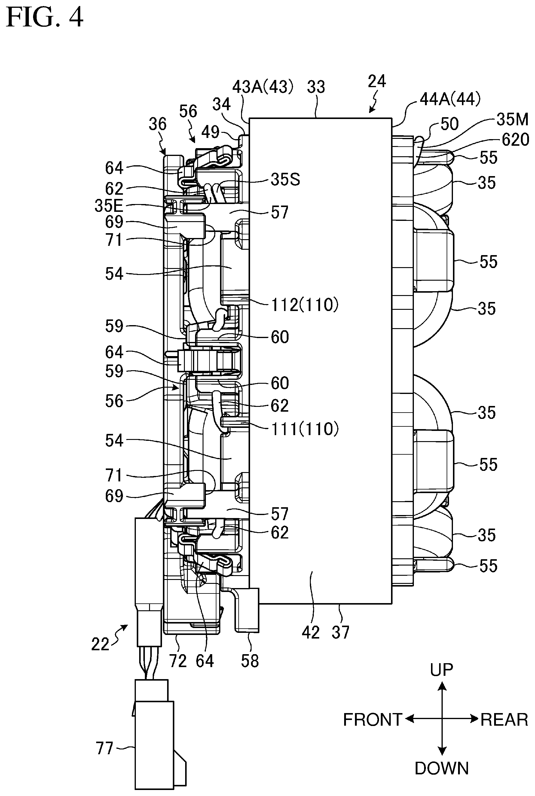 Patent US11777359 Figure 4 – Electric work machine