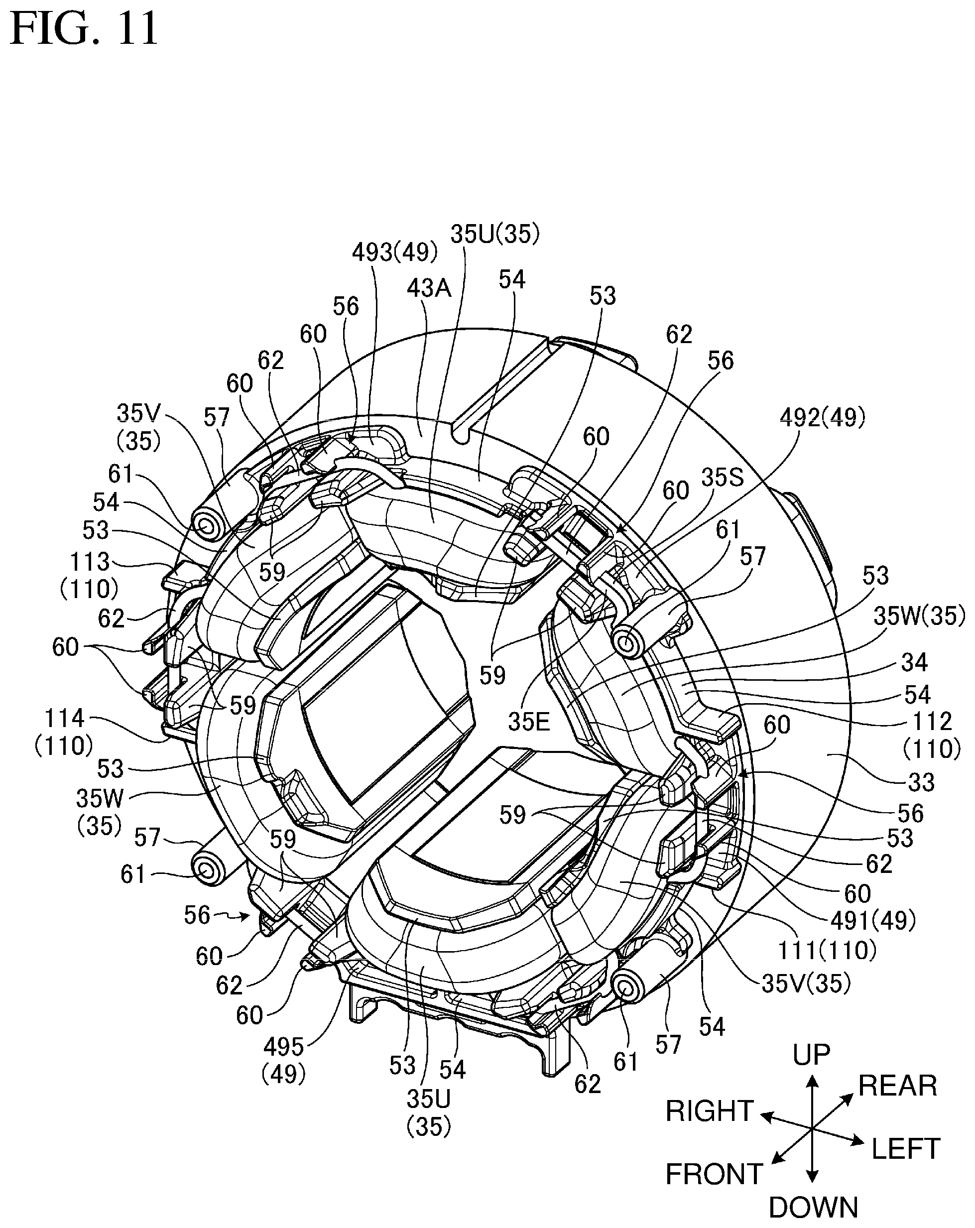 Patent US11777359 Figure 11 – Electric work machine