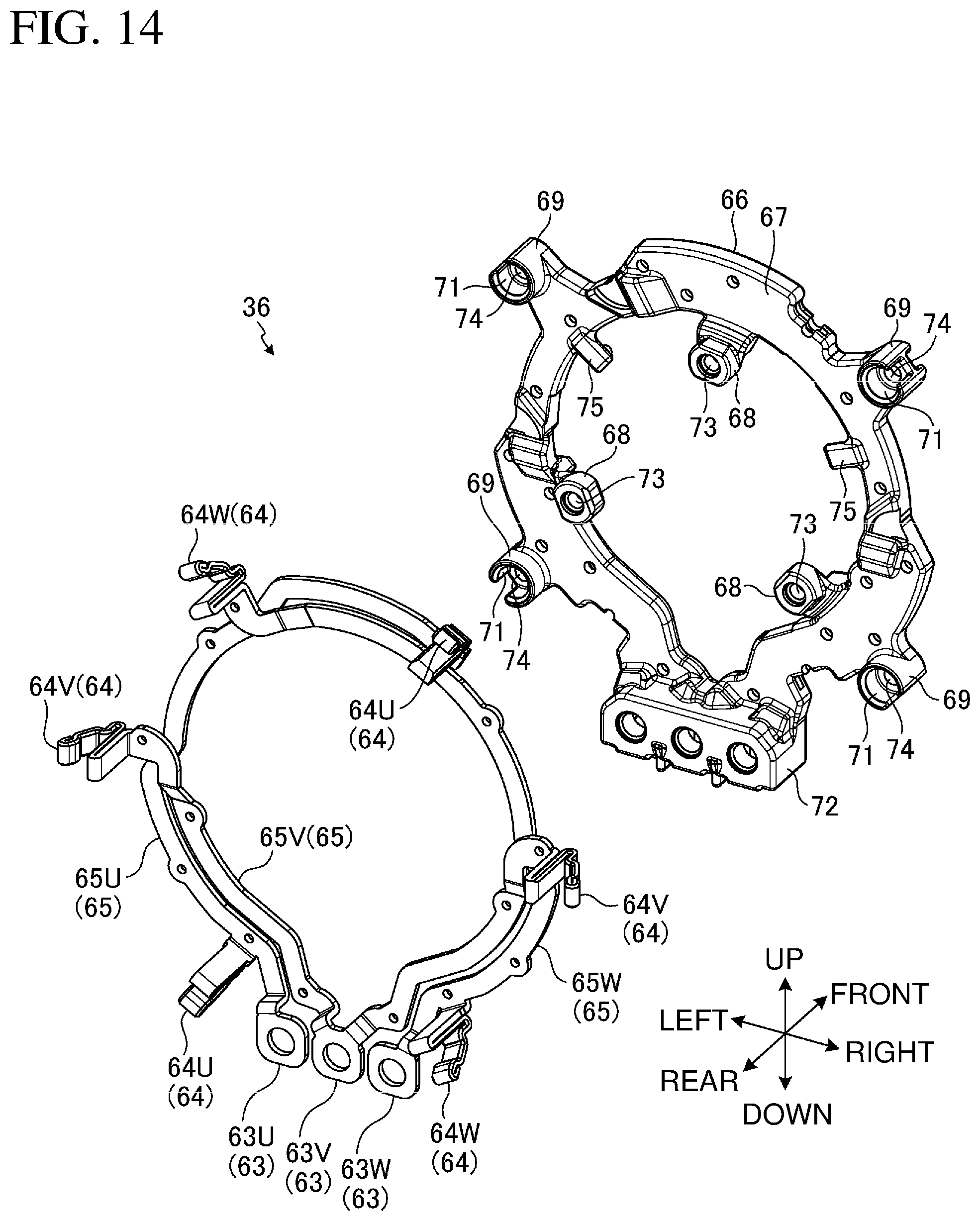 Patent US11777359 Figure 14 – Electric work machine