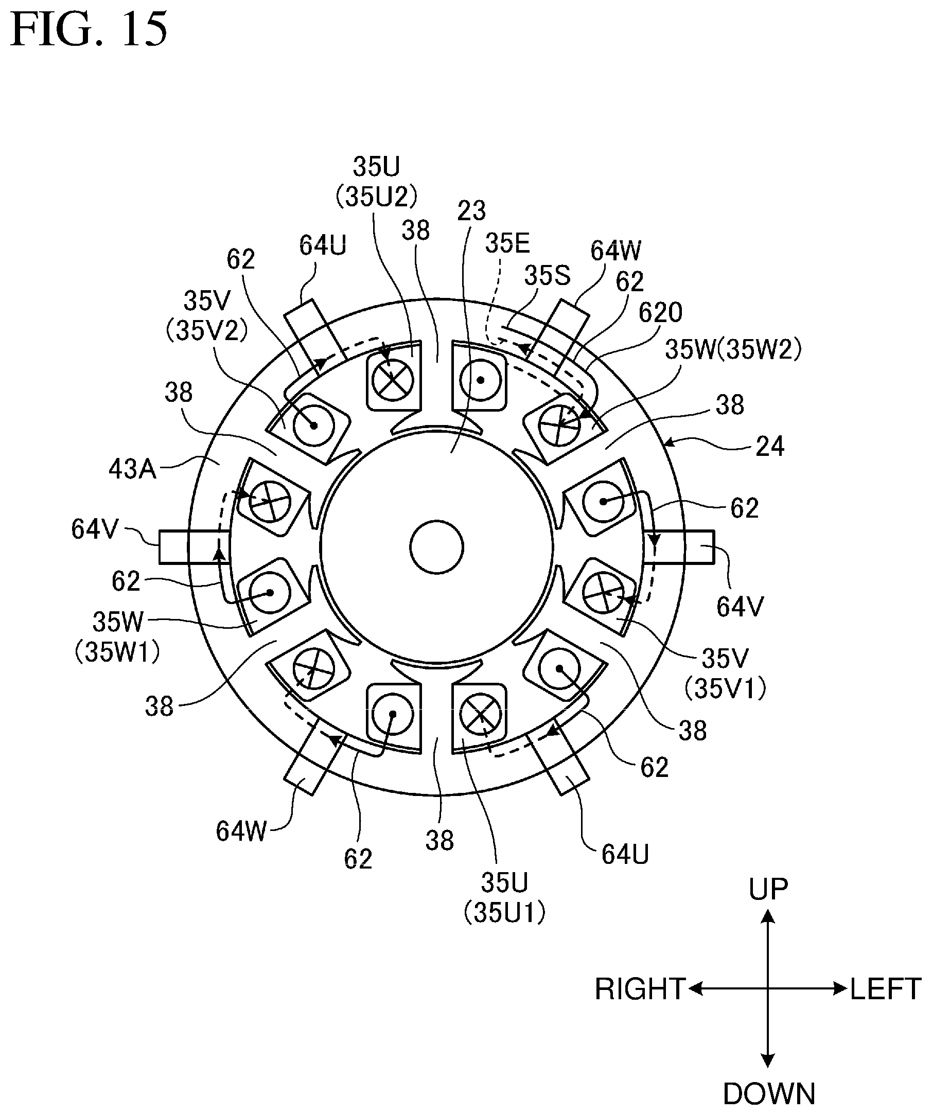 Patent US11777359 Figure 15 – Electric work machine