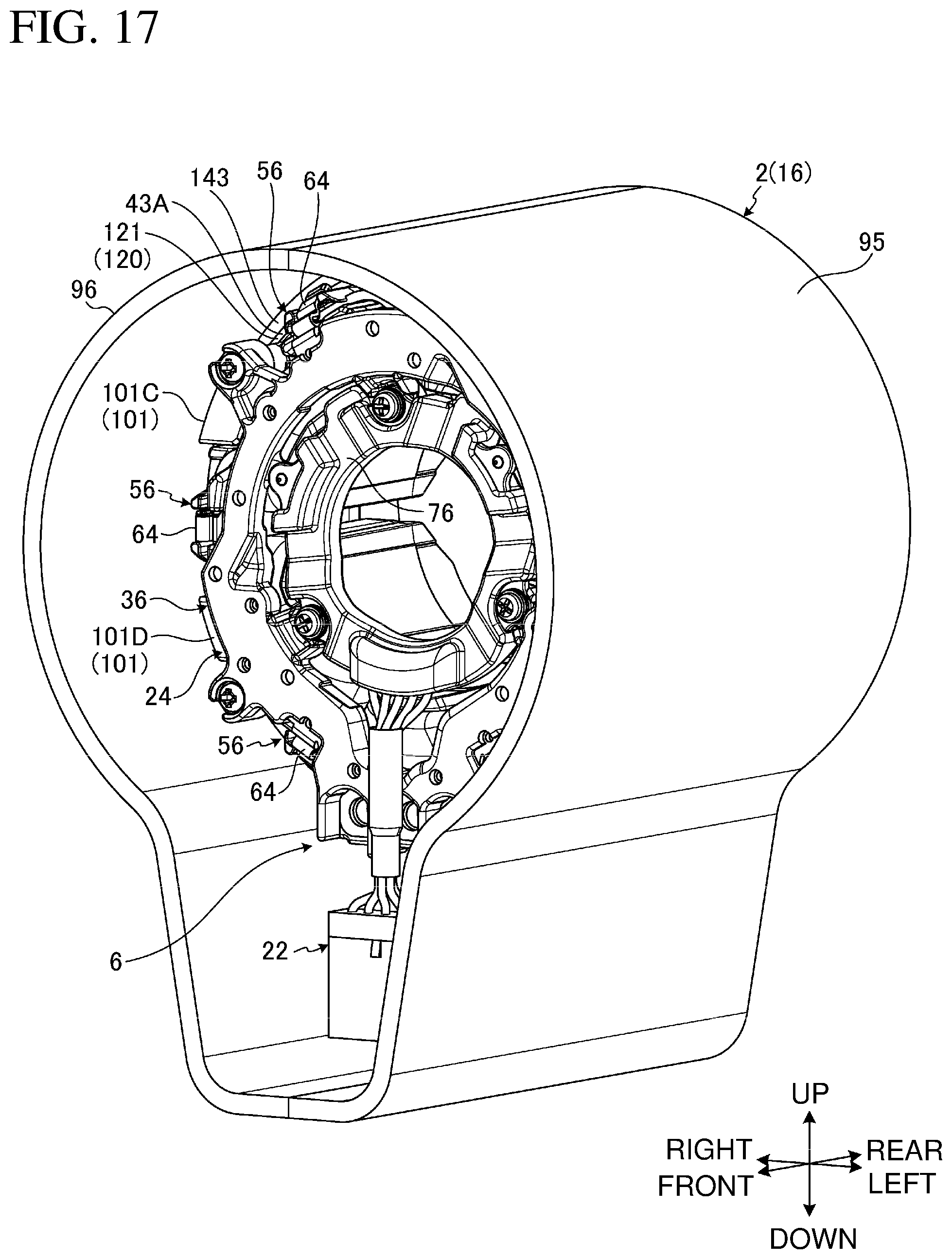 Patent US11777359 Figure 17 – Electric work machine