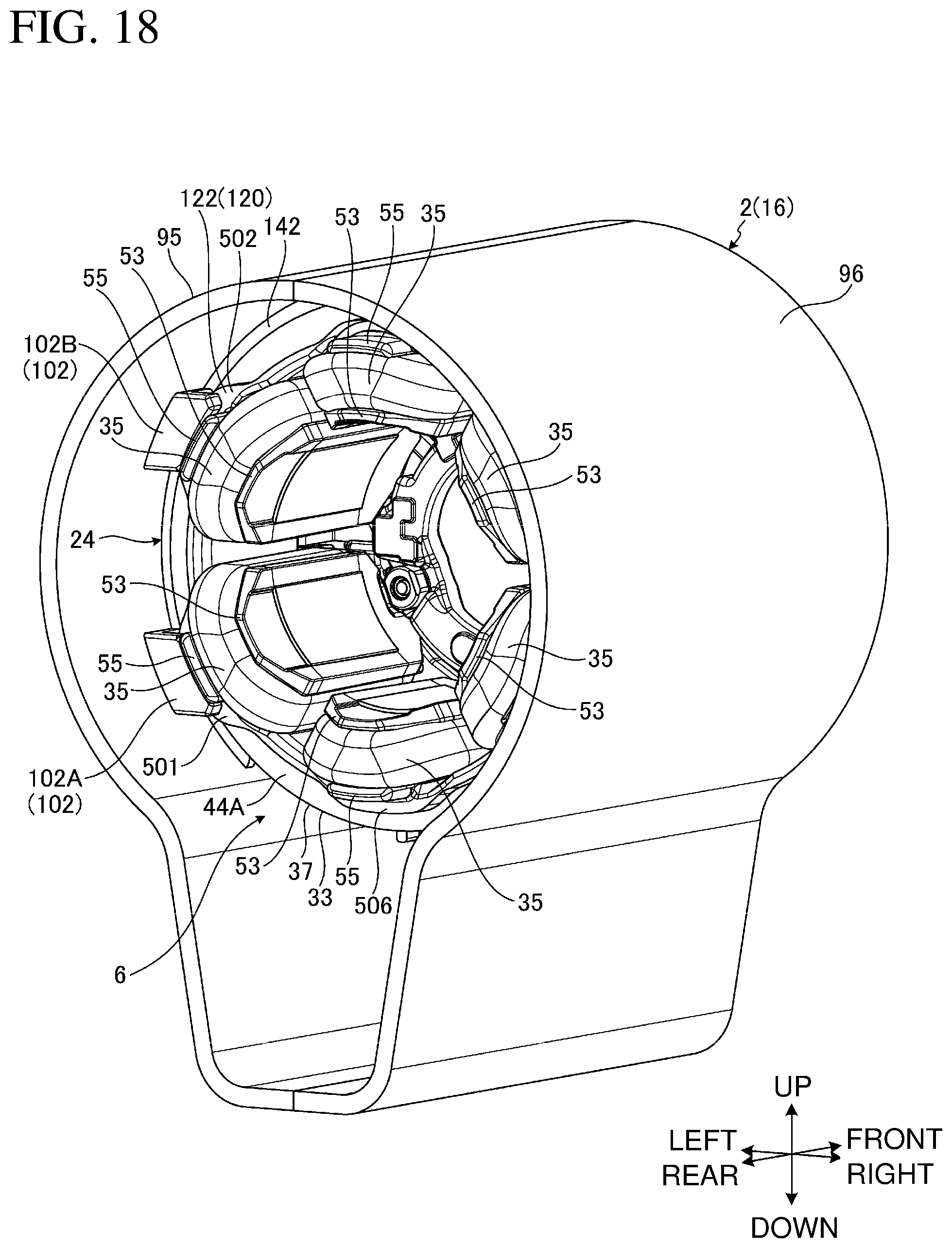 Patent US11777359 Figure 18 – Electric work machine