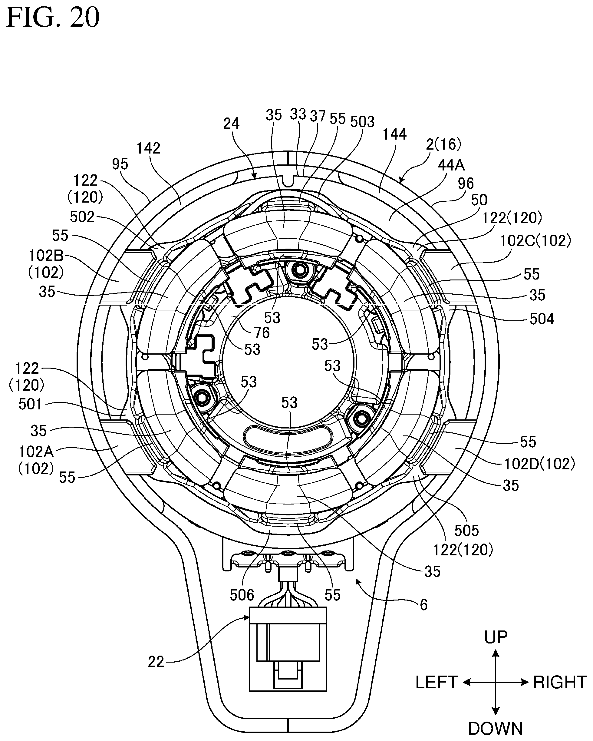 Patent US11777359 Figure 20 – Electric work machine
