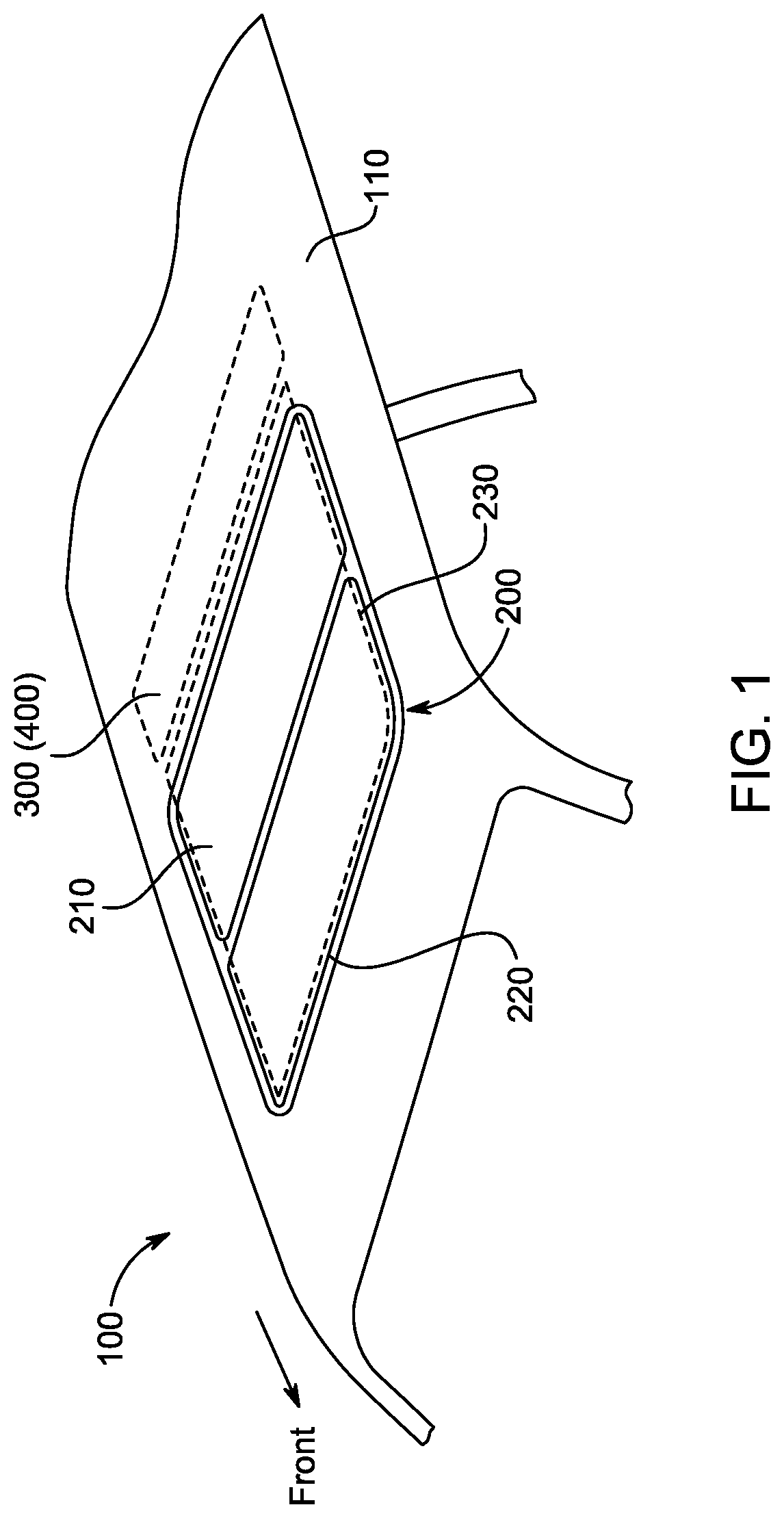 Patent US11777361 Figure 1 – Water blocking motor cover for a sunroof system