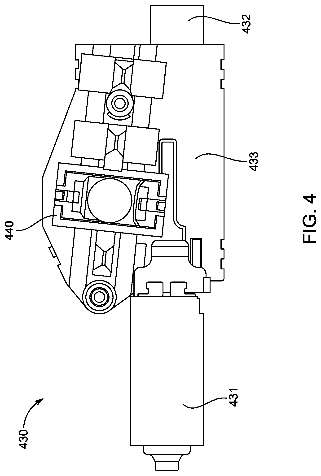 Patent US11777361 Figure 4 – Water blocking motor cover for a sunroof system