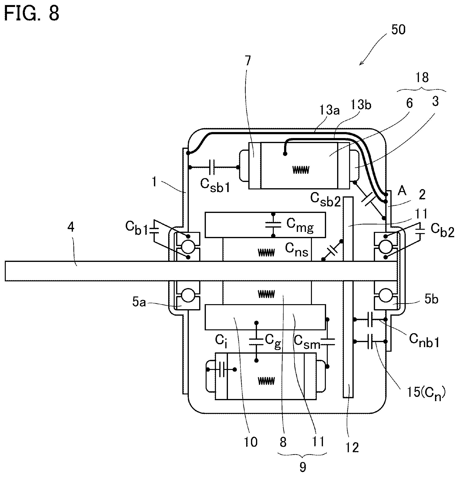 Patent US11777362 Figure 8 – Motor and electric apparatus including the same