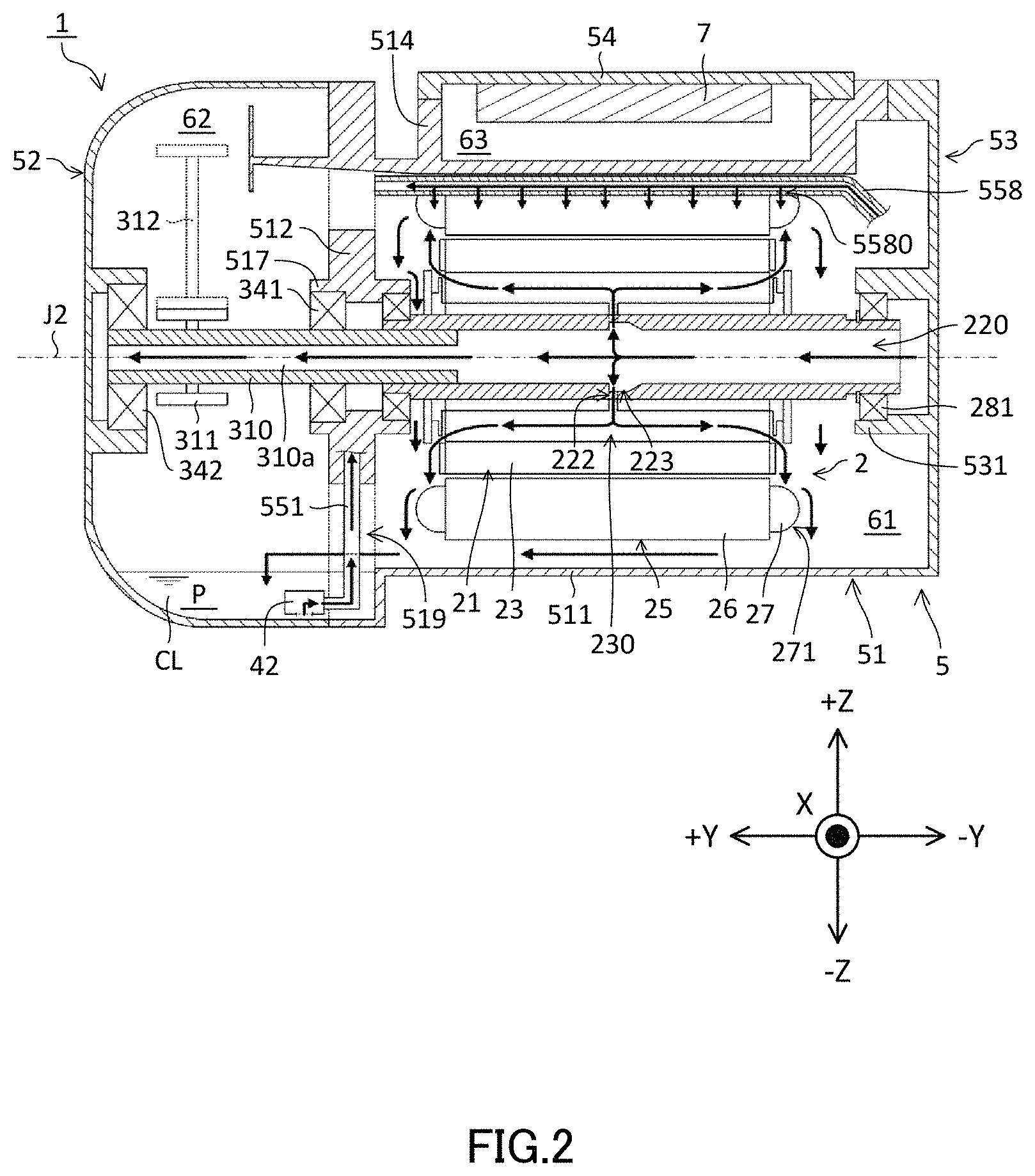 Patent US11777364 Figure 2 – Drive device and vehicle