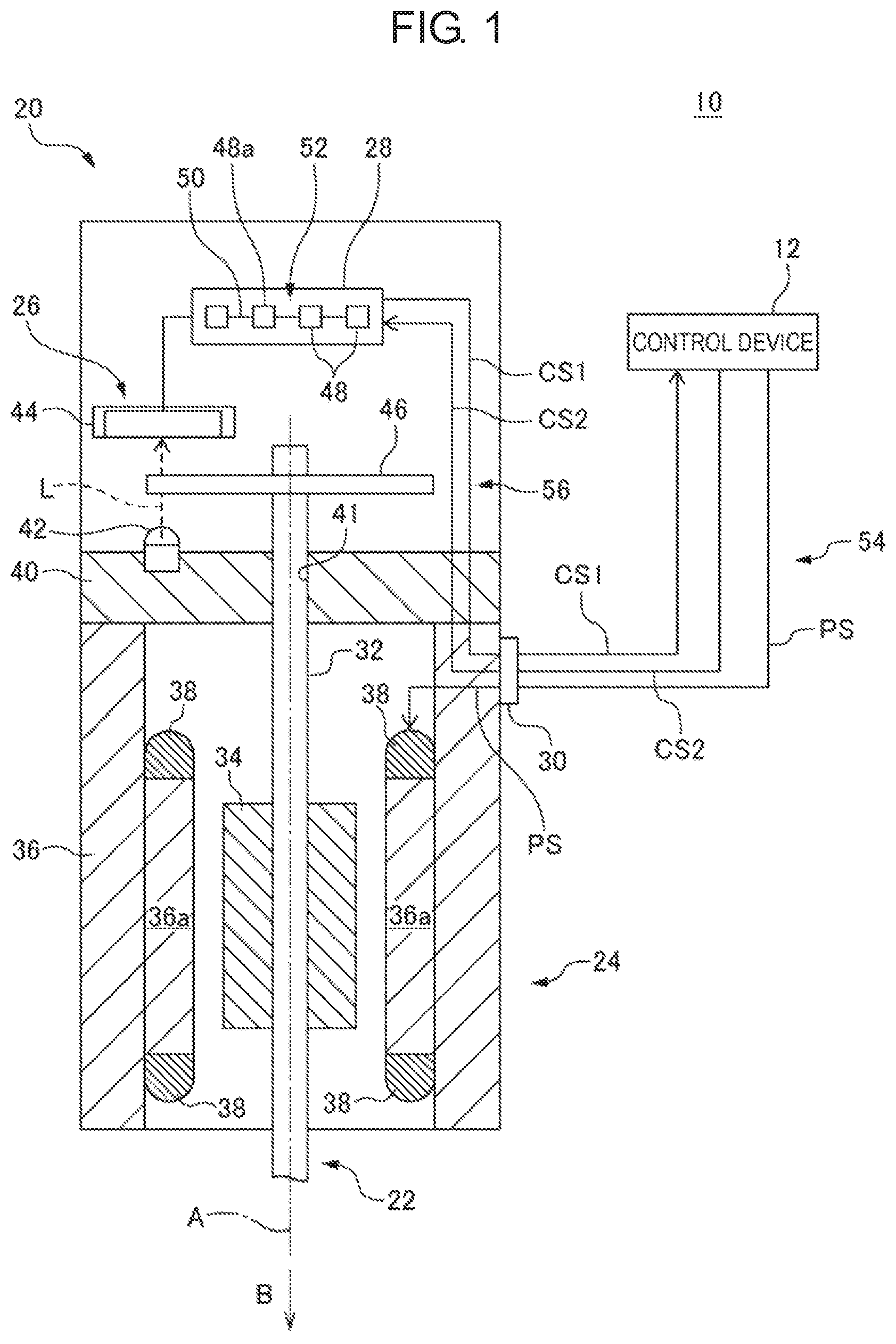 Patent US11777366 Figure 1 – Electric motor provided with connector to which power signal is input, and method for manufacturing electric power