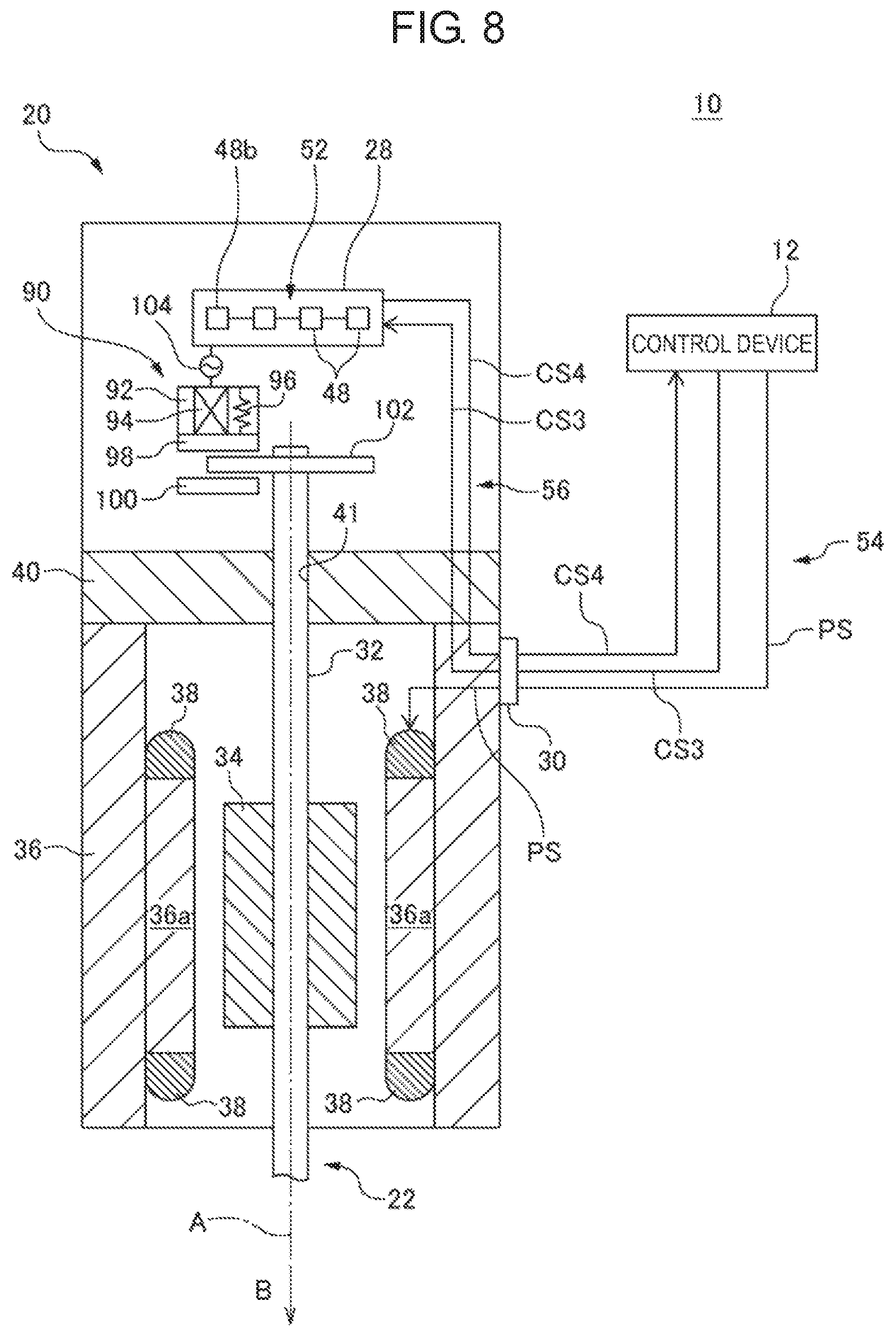 Patent US11777366 Figure 8 – Electric motor provided with connector to which power signal is input, and method for manufacturing electric power