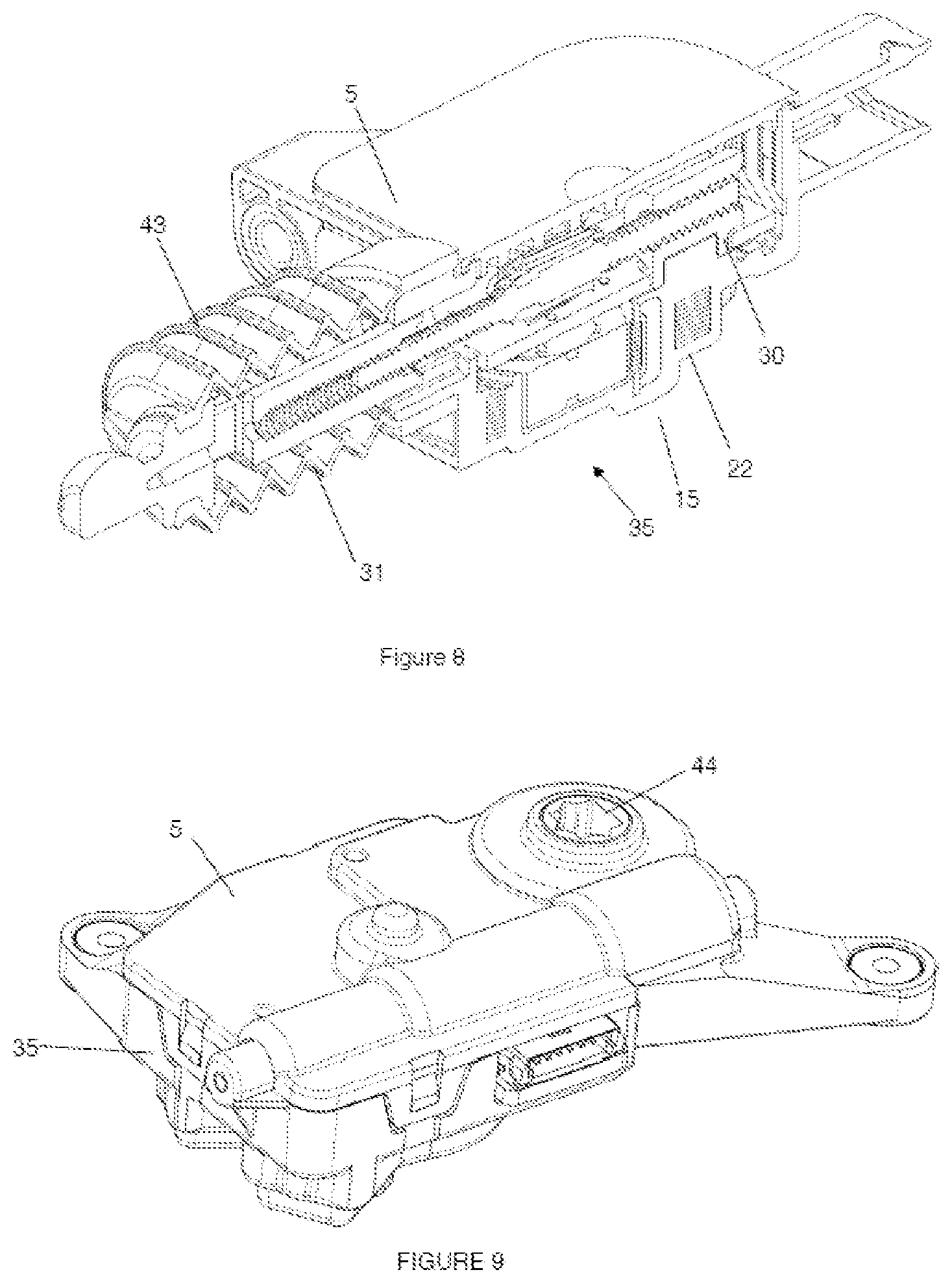 Patent US11777367 Figure 5 – Linear compact electric actuator having a resilient kinematic chain