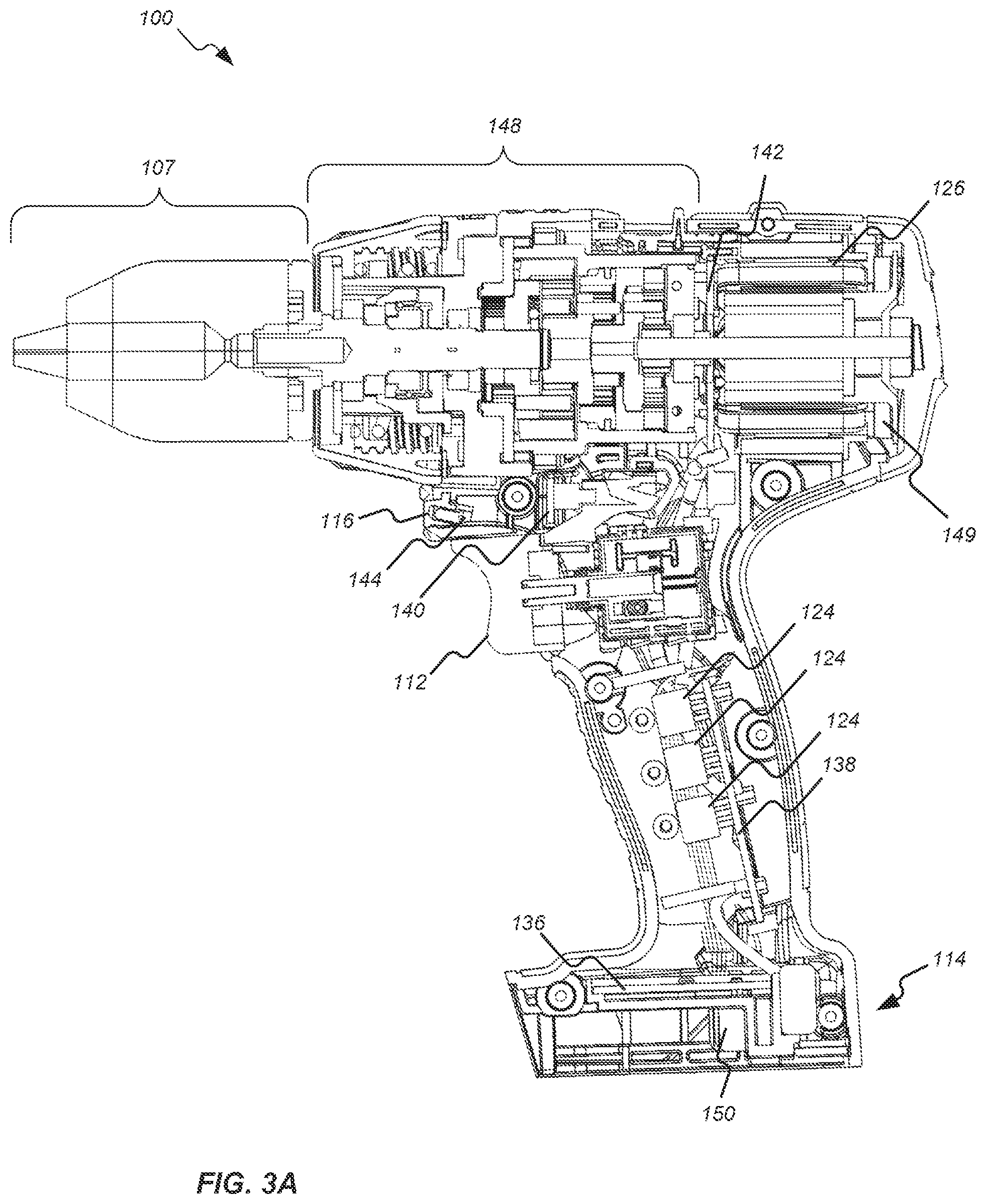 Patent US11777369 Figure 2 – Brushless dc motor configuration for a power tool