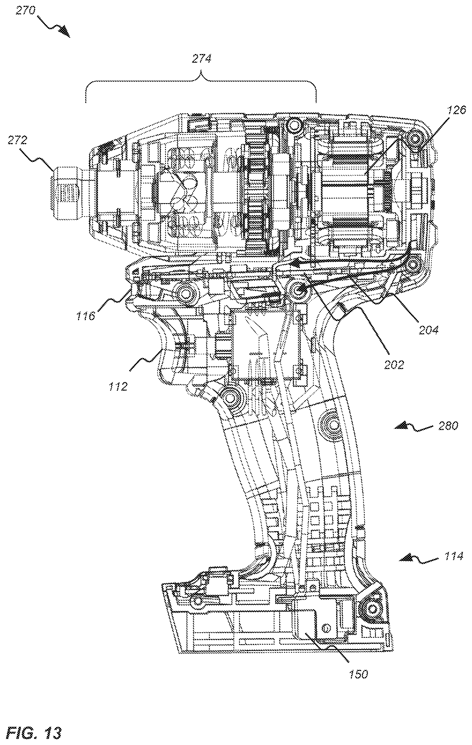 Patent US11777369 Figure 12 – Brushless dc motor configuration for a power tool