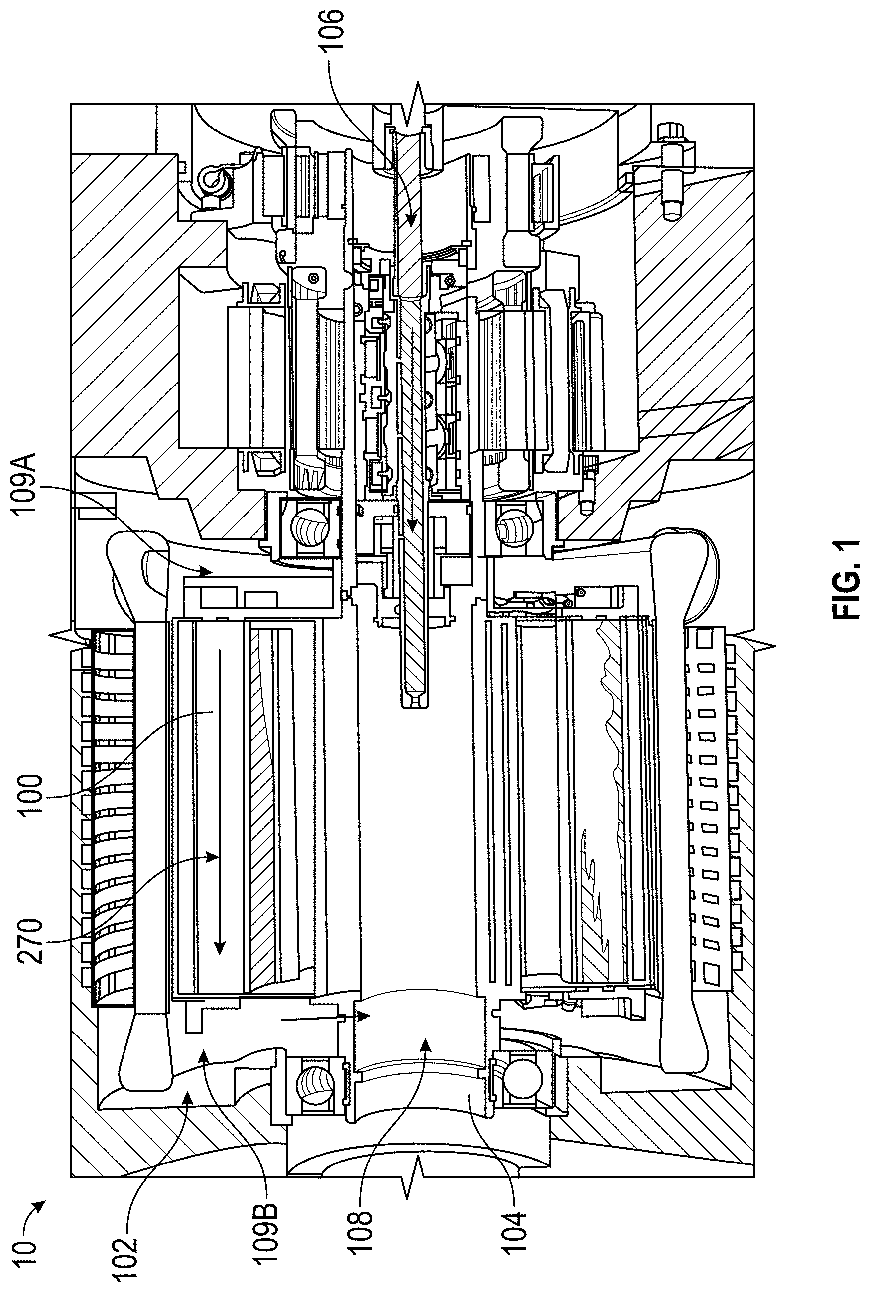 Patent US11777373 Figure 1 – Method of efficient thermal management of rotor in a high power generator