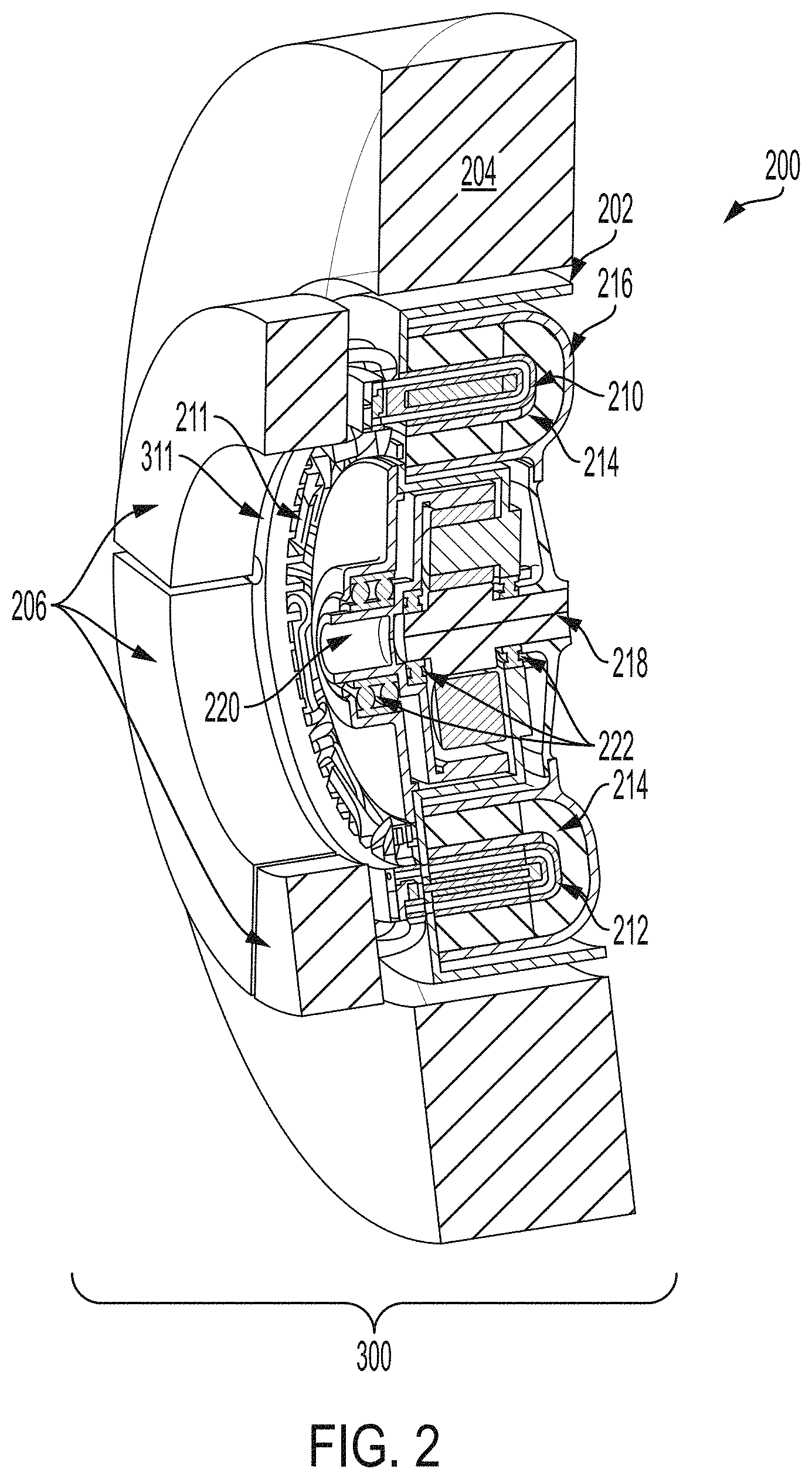 Patent US11777374 Figure 2 – Integrated motor drive architecture