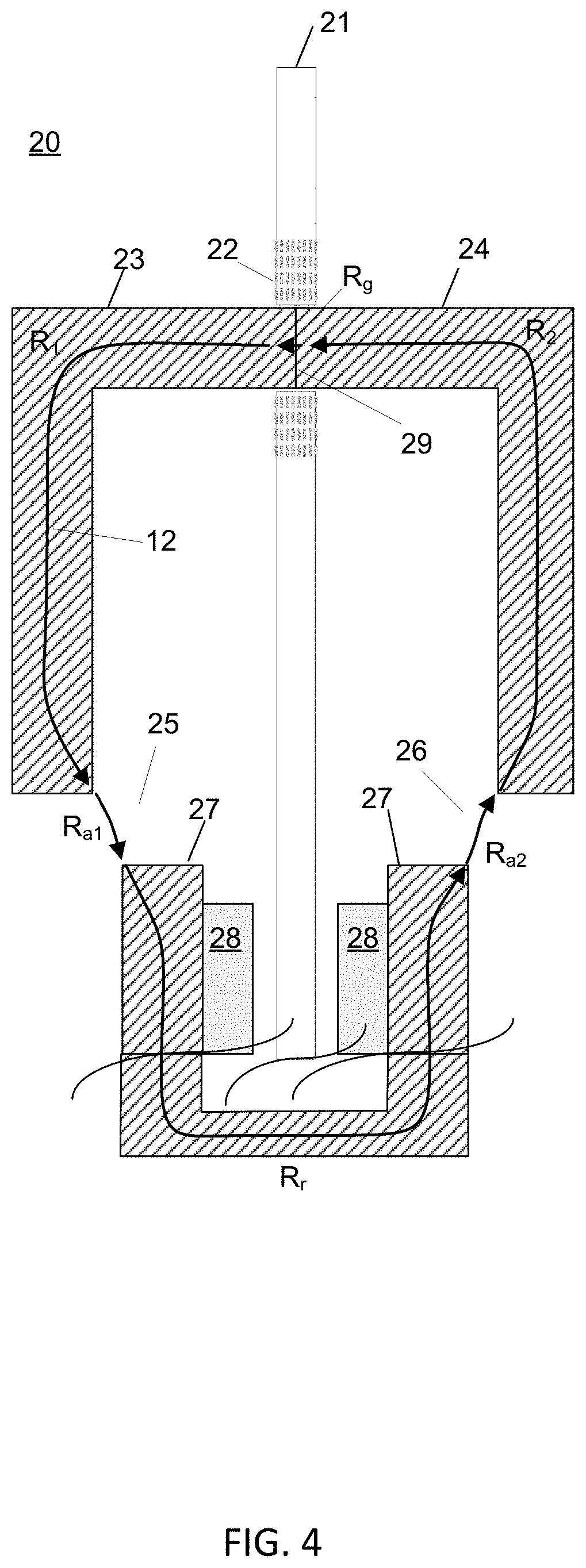 Patent US11777376 Figure 4 – Reluctance sensor for detection of position of a rotor in an electric machine