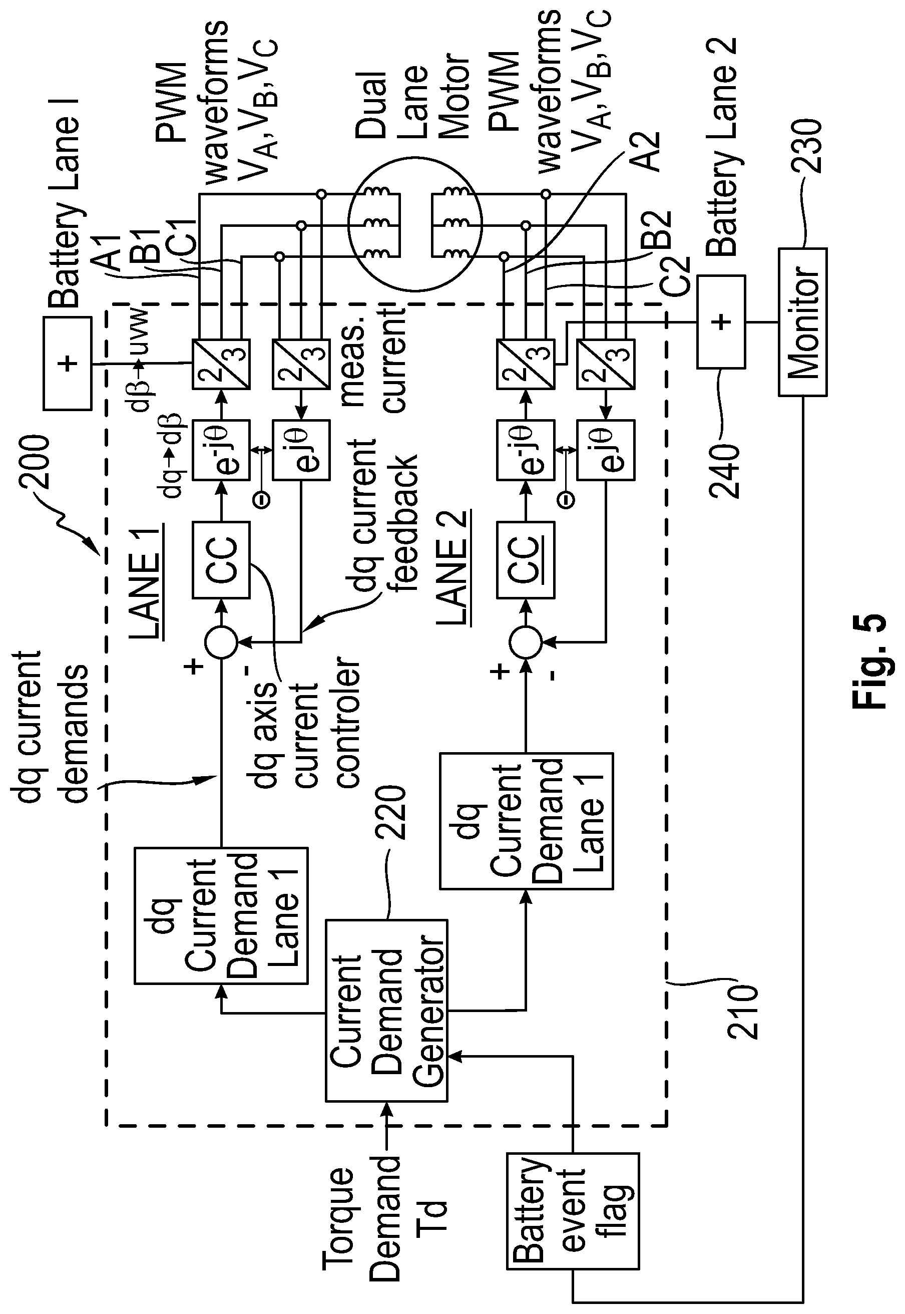 Patent US11777378 Figure 4 – Multi-lane motor circuits