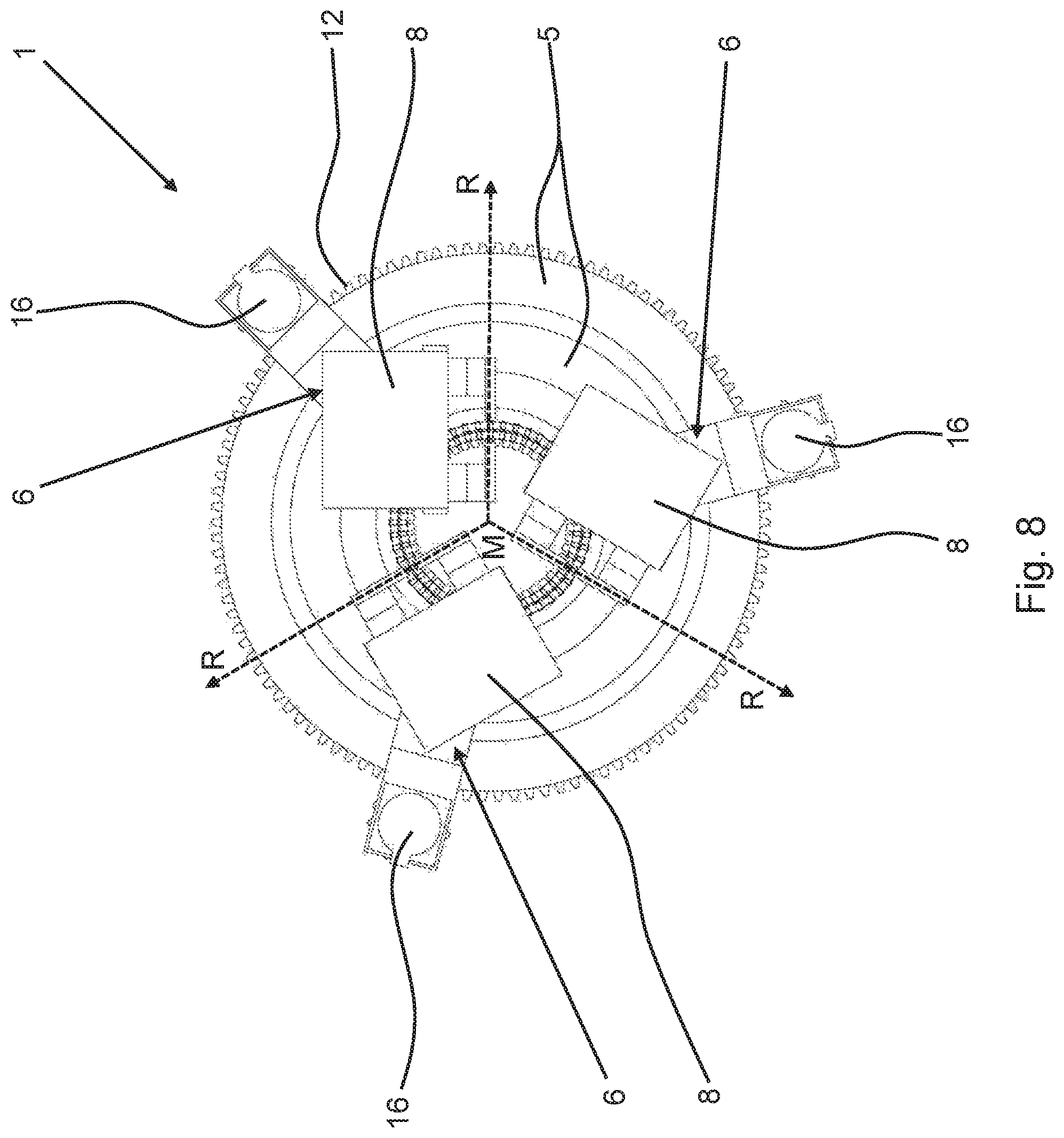 Patent US11777382 Figure 8 – Method and device for processing conductor segments of a winding support of an electric machine