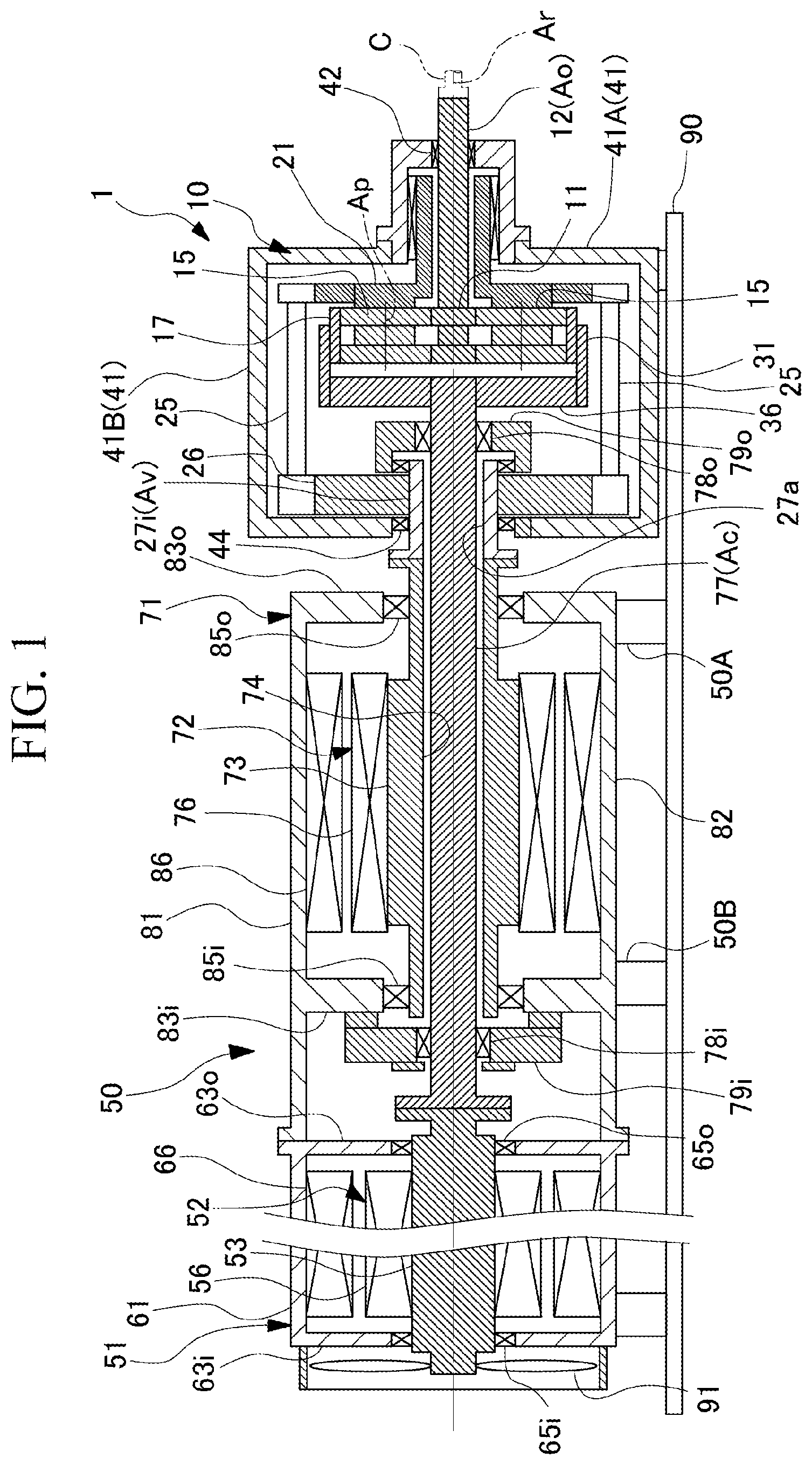 Patent US11777383 Figure 1 – Method for manufacturing variable speed accelerator and method for connecting shaft jig