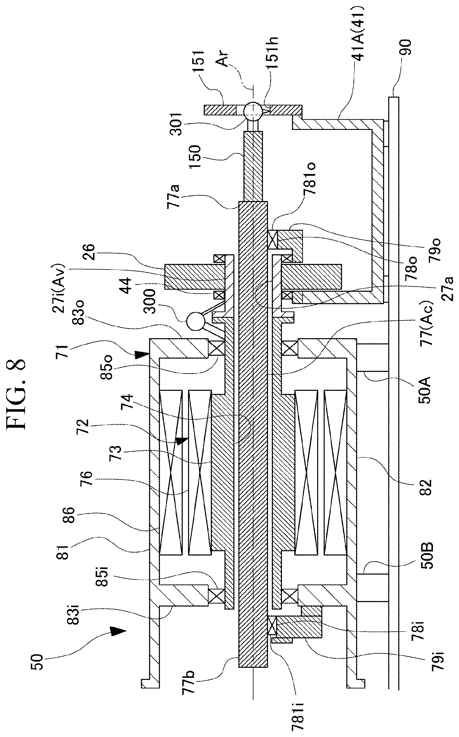 Patent US11777383 Figure 8 – Method for manufacturing variable speed accelerator and method for connecting shaft jig