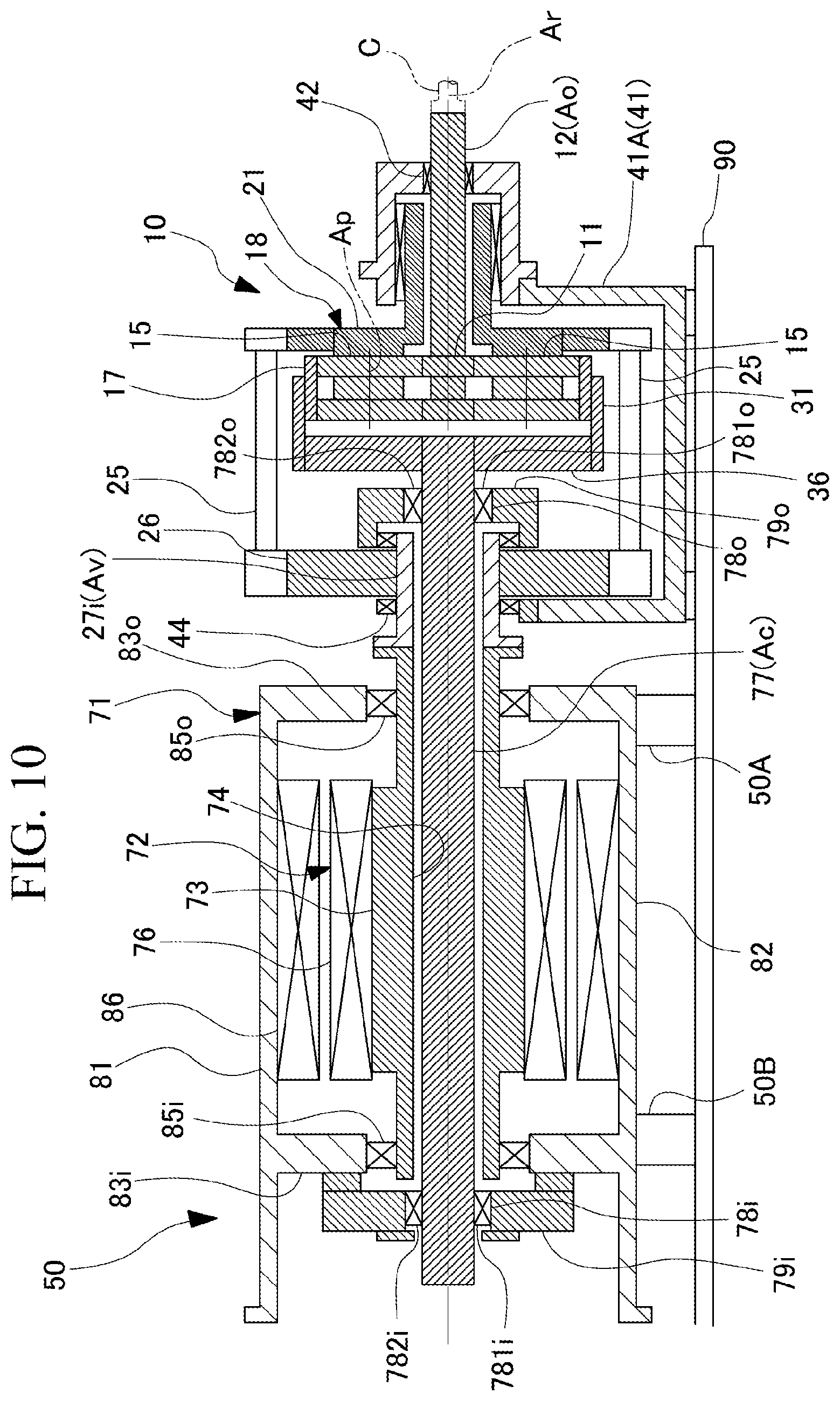 Patent US11777383 Figure 10 – Method for manufacturing variable speed accelerator and method for connecting shaft jig
