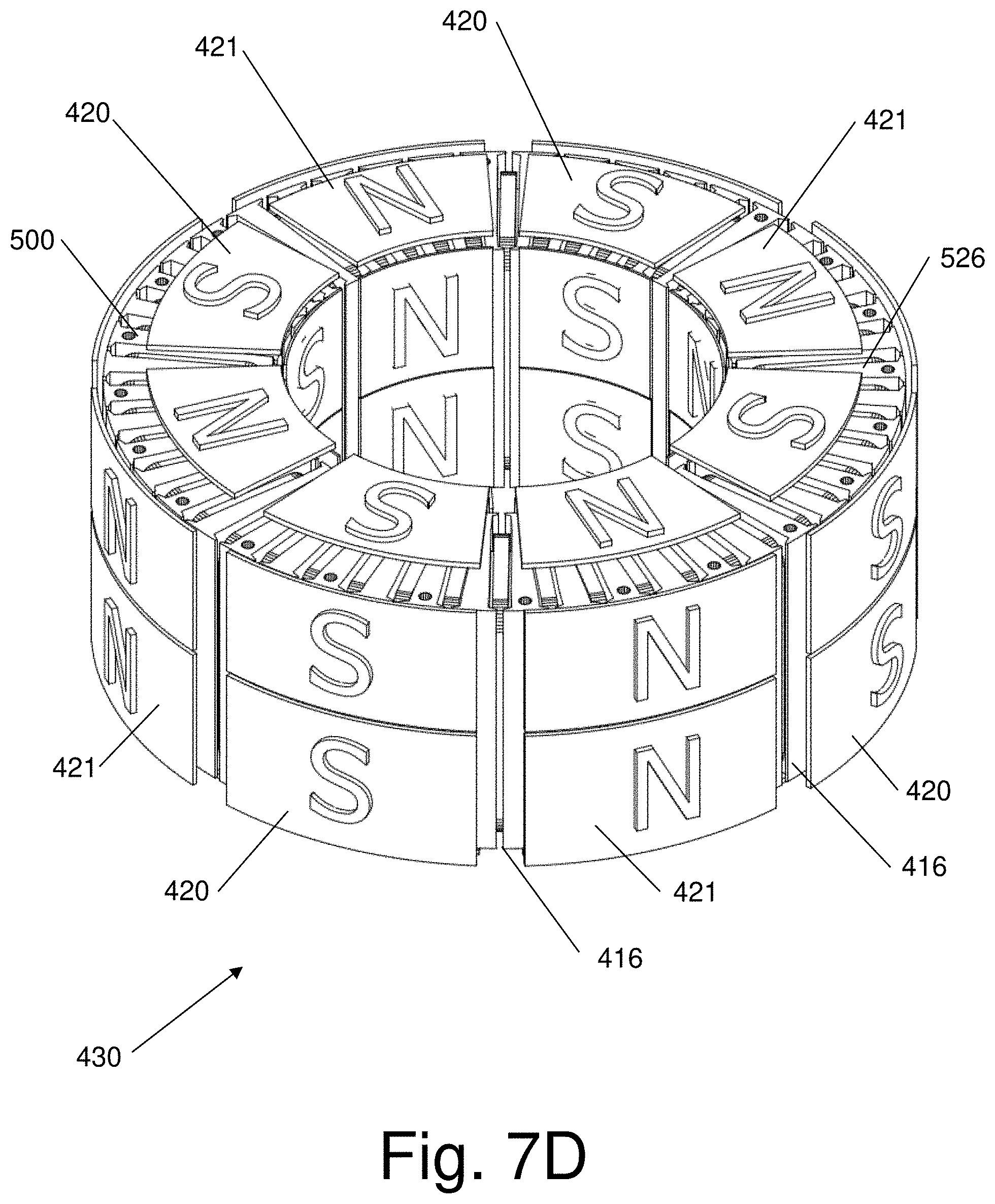 Patent US11777386 Figure 14 – System and method for an electric motor/generator with a multi-layer stator/rotor assembly