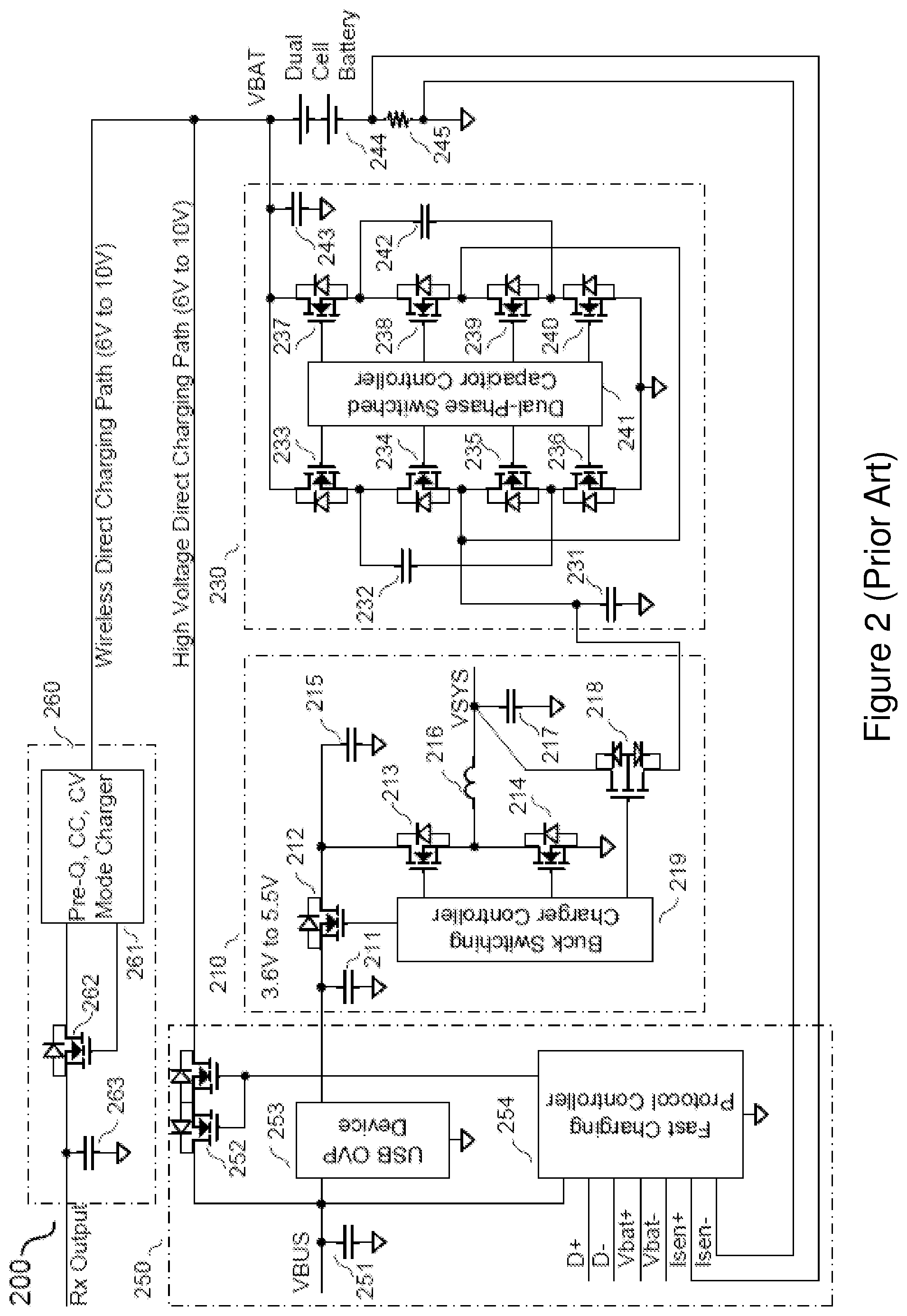 Patent US11777396 Figure 2 – Dual converter based single-stage battery charging system and control method