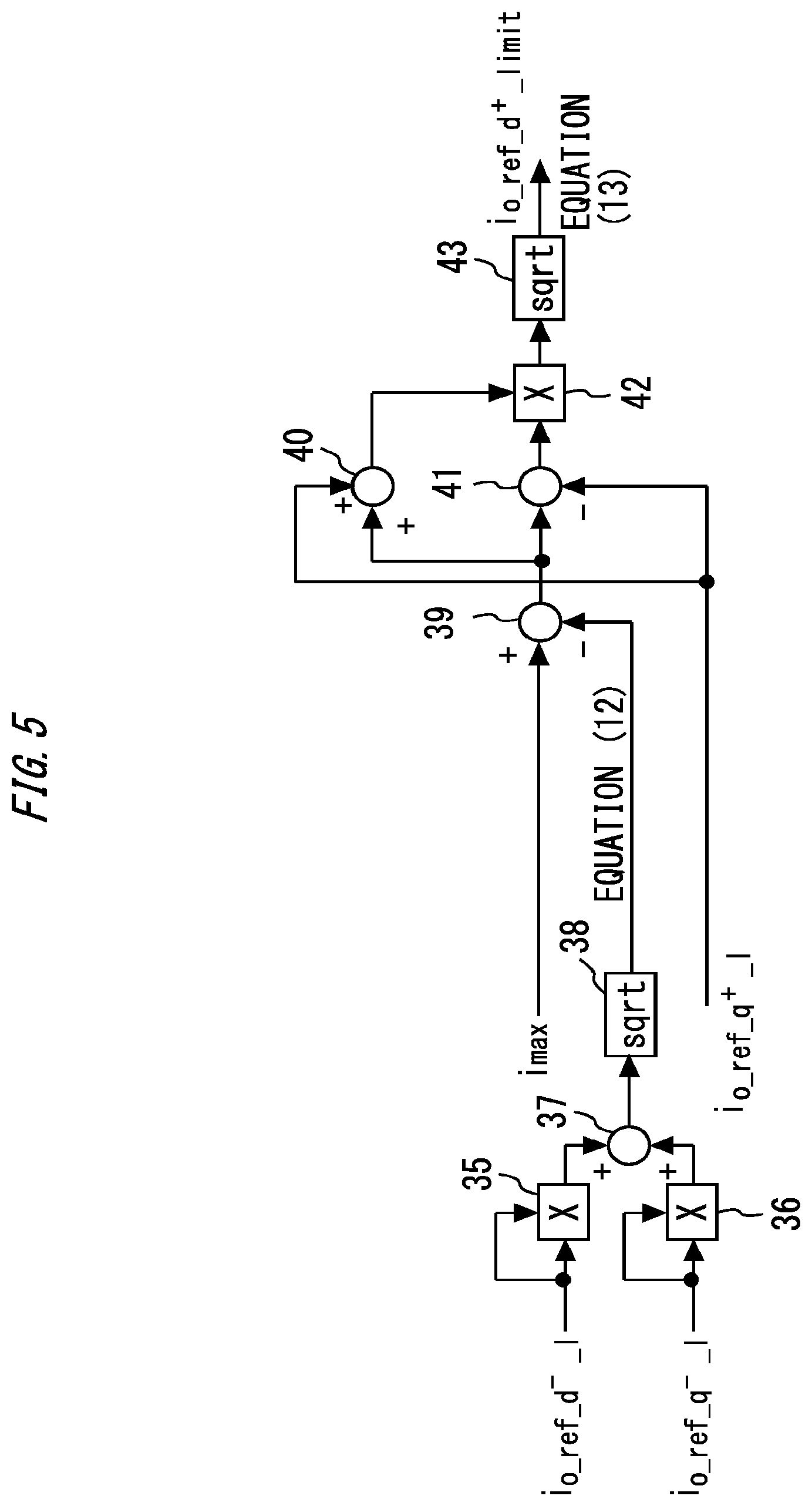 Patent US11777403 Figure 5 – Control device for power conversion device