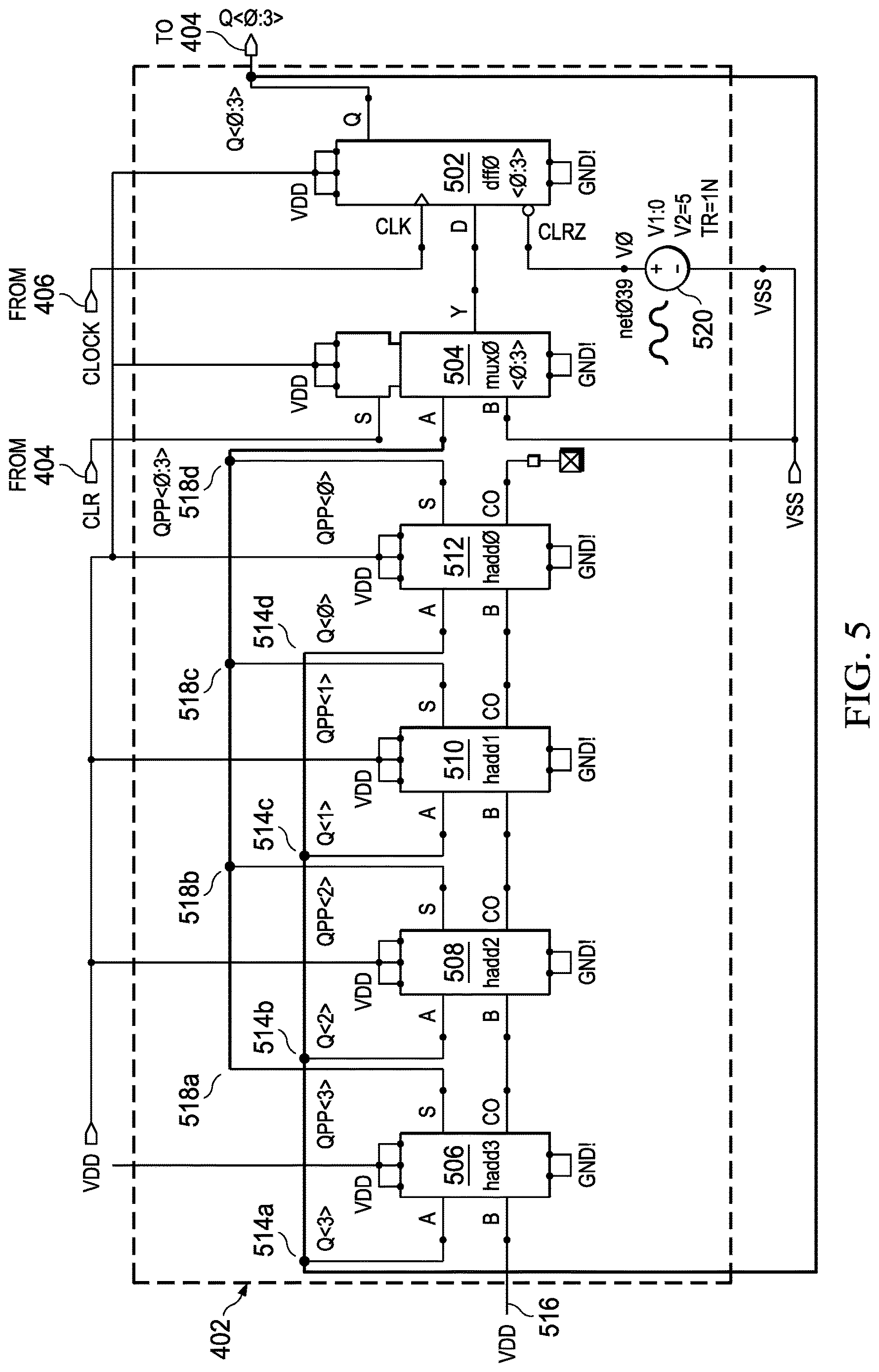 Patent US11777406 Figure 5 – Multiphase switched mode power supply clocking circuits and related methods