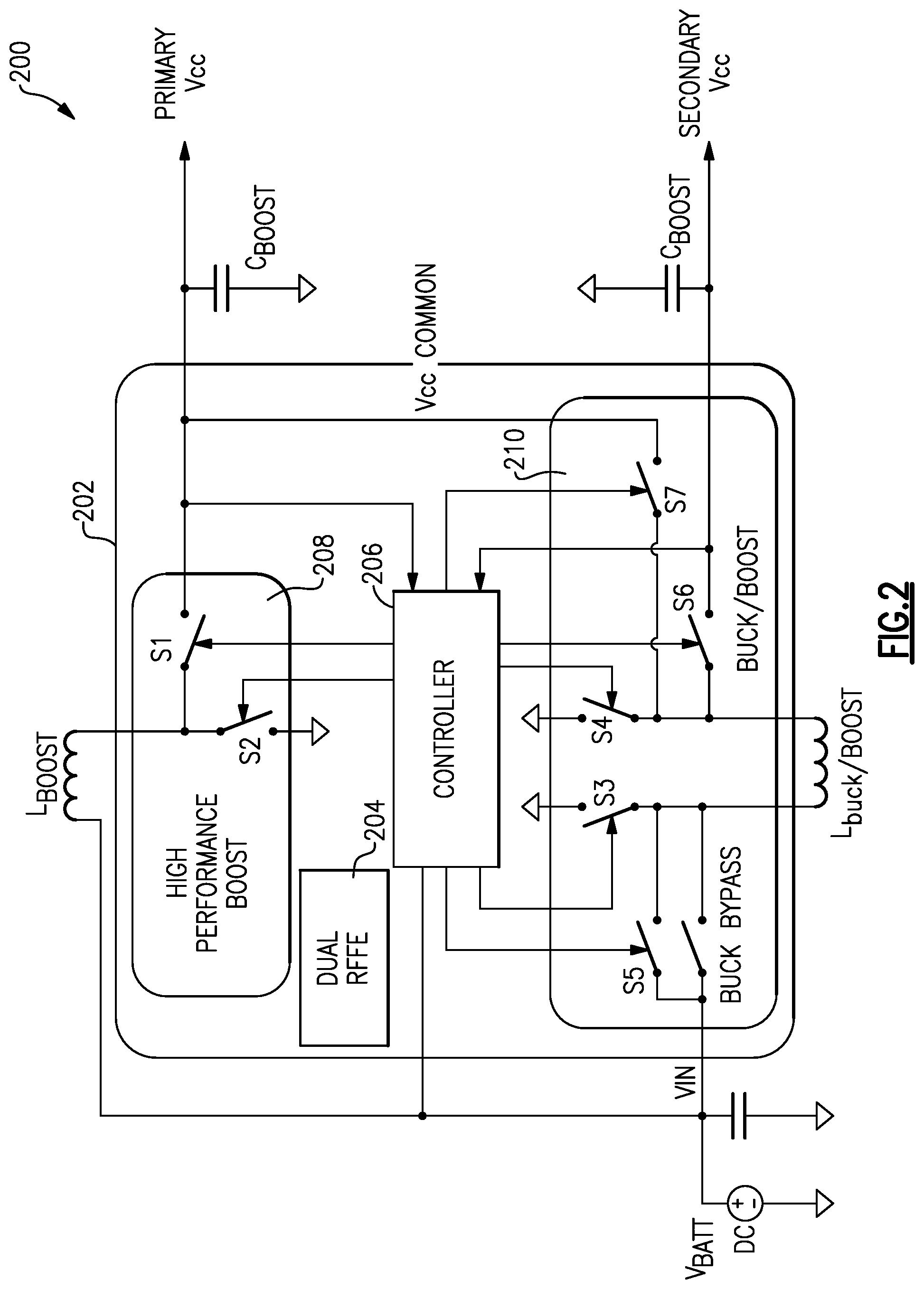 Patent US11777407 Figure 2 – Power management systems and methods related to a plurality of converters for providing dual integrated multi-mode power management