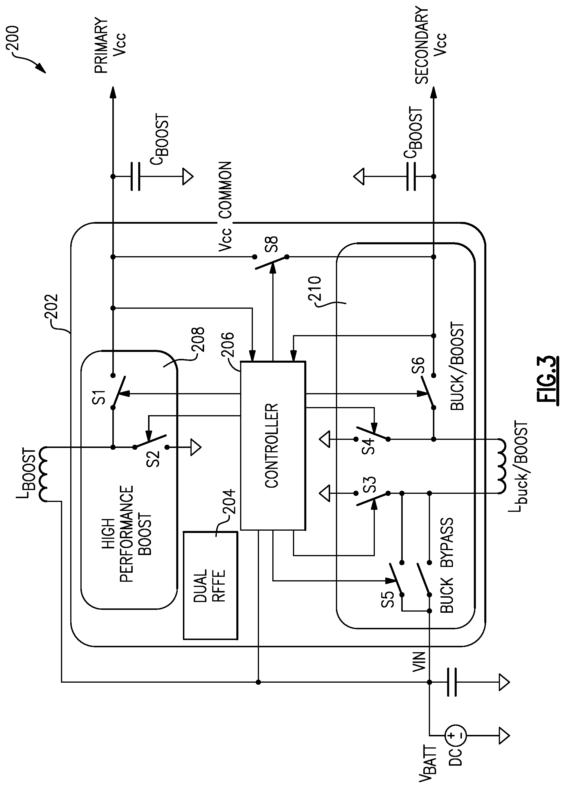 Patent US11777407 Figure 3 – Power management systems and methods related to a plurality of converters for providing dual integrated multi-mode power management