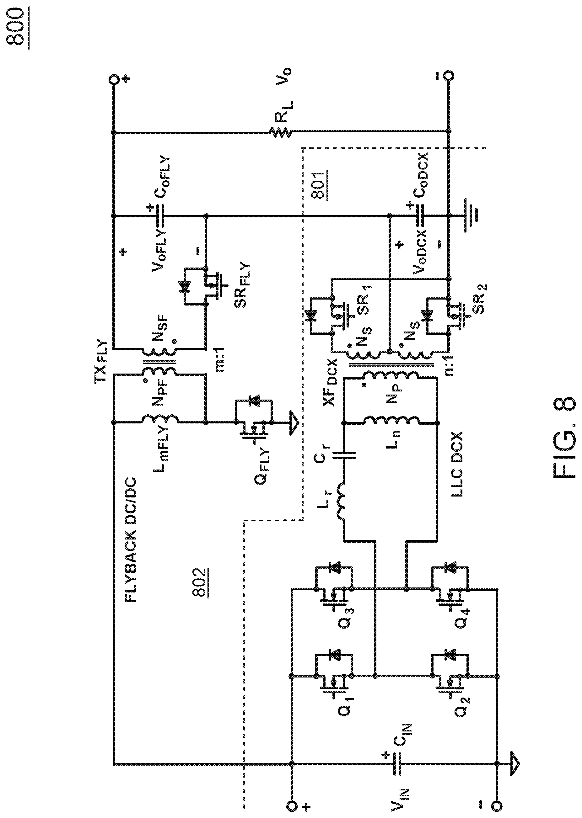 Patent US11777413 Figure 8 – Sigma, delta and sigma-delta DC/DC converters for wide input and output voltage ranges