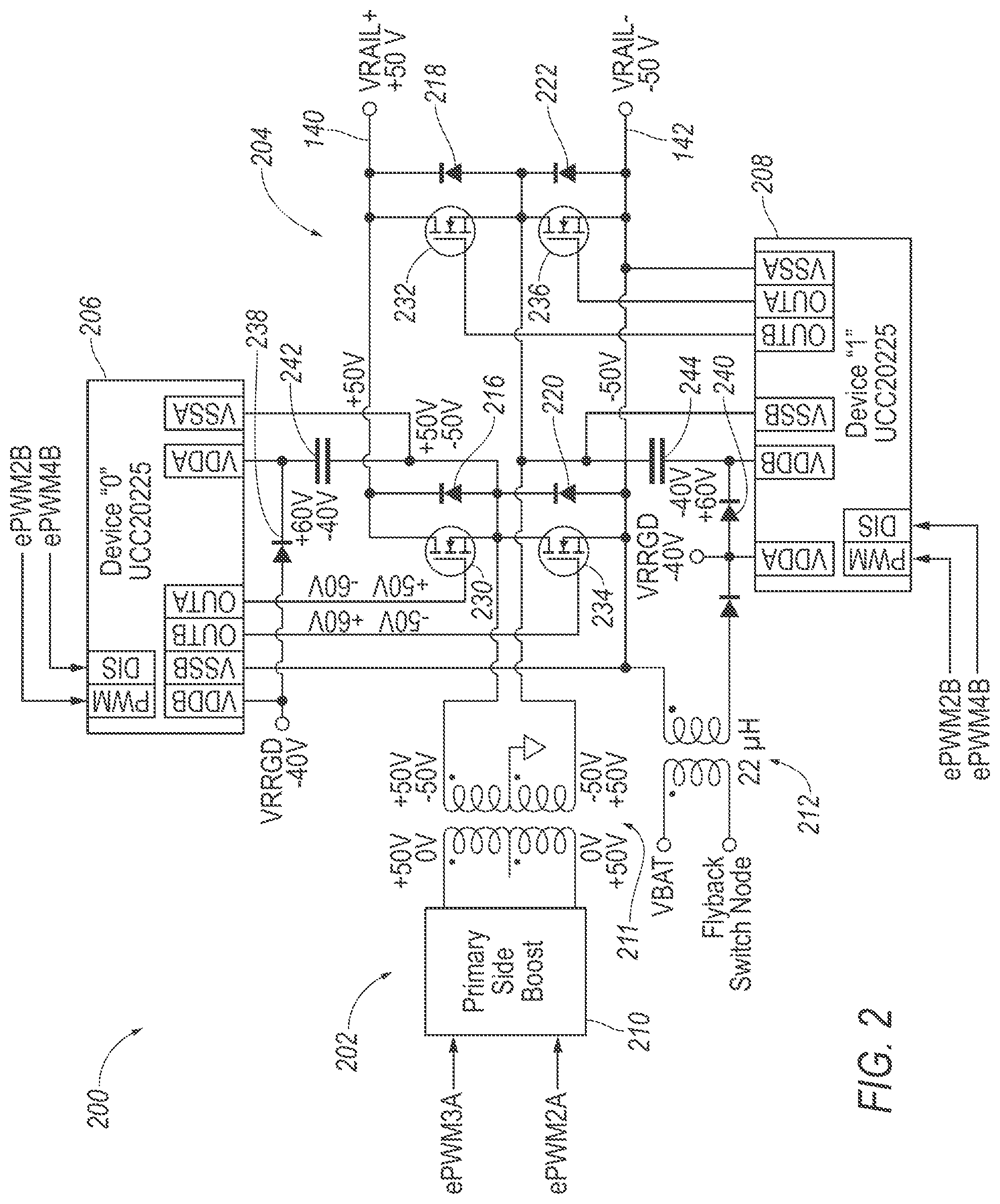 Patent US11777415 Figure 2 – Synchronous rectification to mitigate rail pumping in a single-ended Class D amplifier