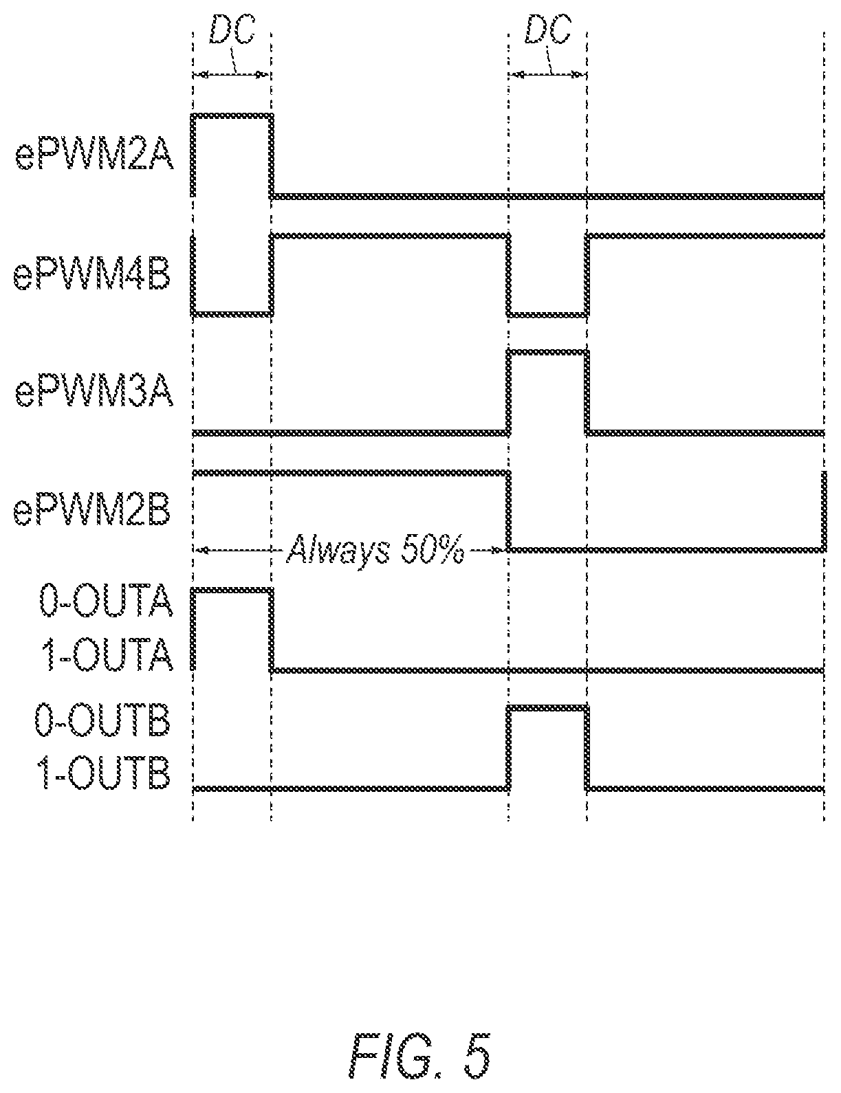 Patent US11777415 Figure 5 – Synchronous rectification to mitigate rail pumping in a single-ended Class D amplifier