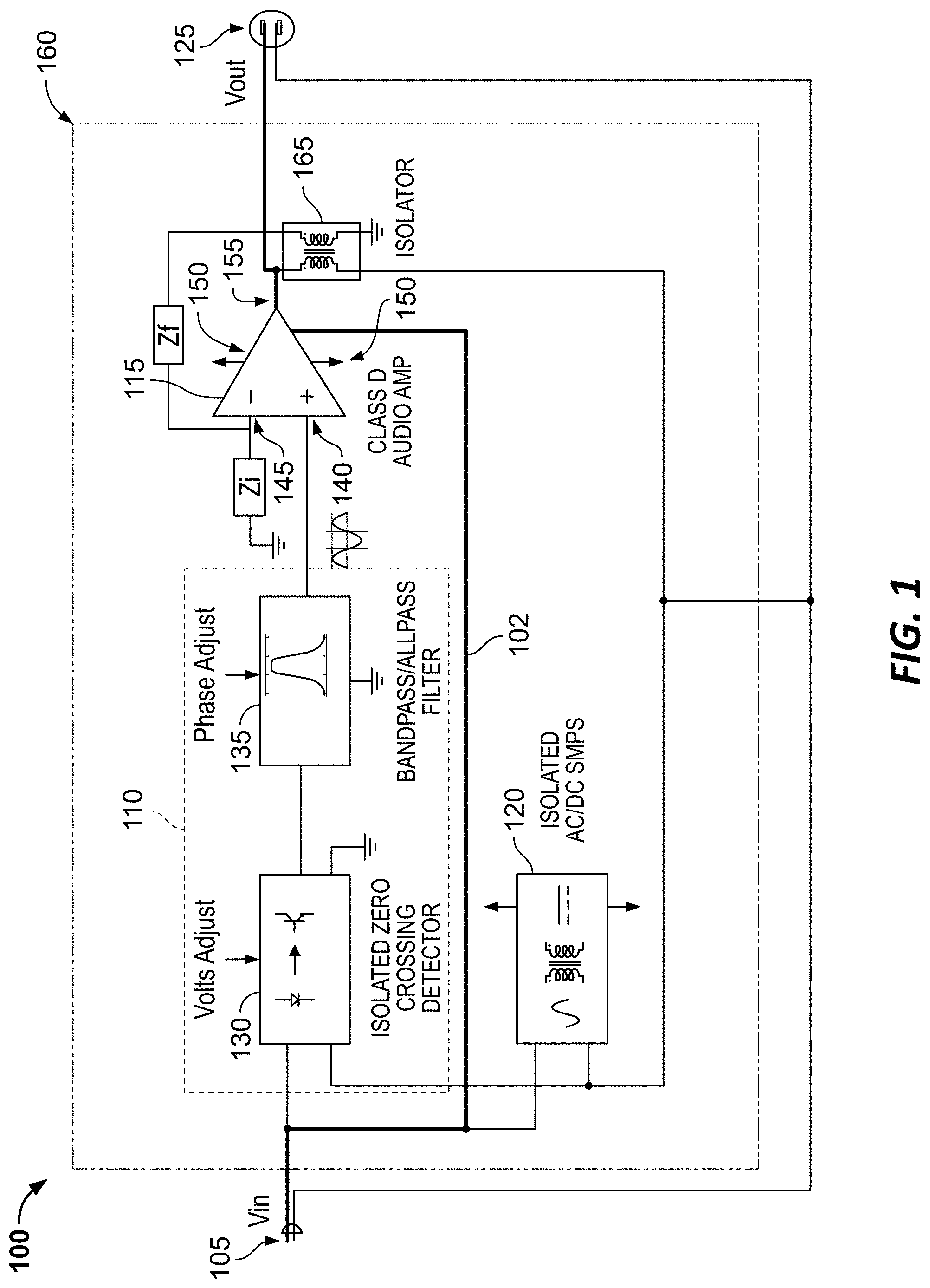 Patent US11777418 Figure 1 – Alternating current (AC) voltage regulator and method of operating the same
