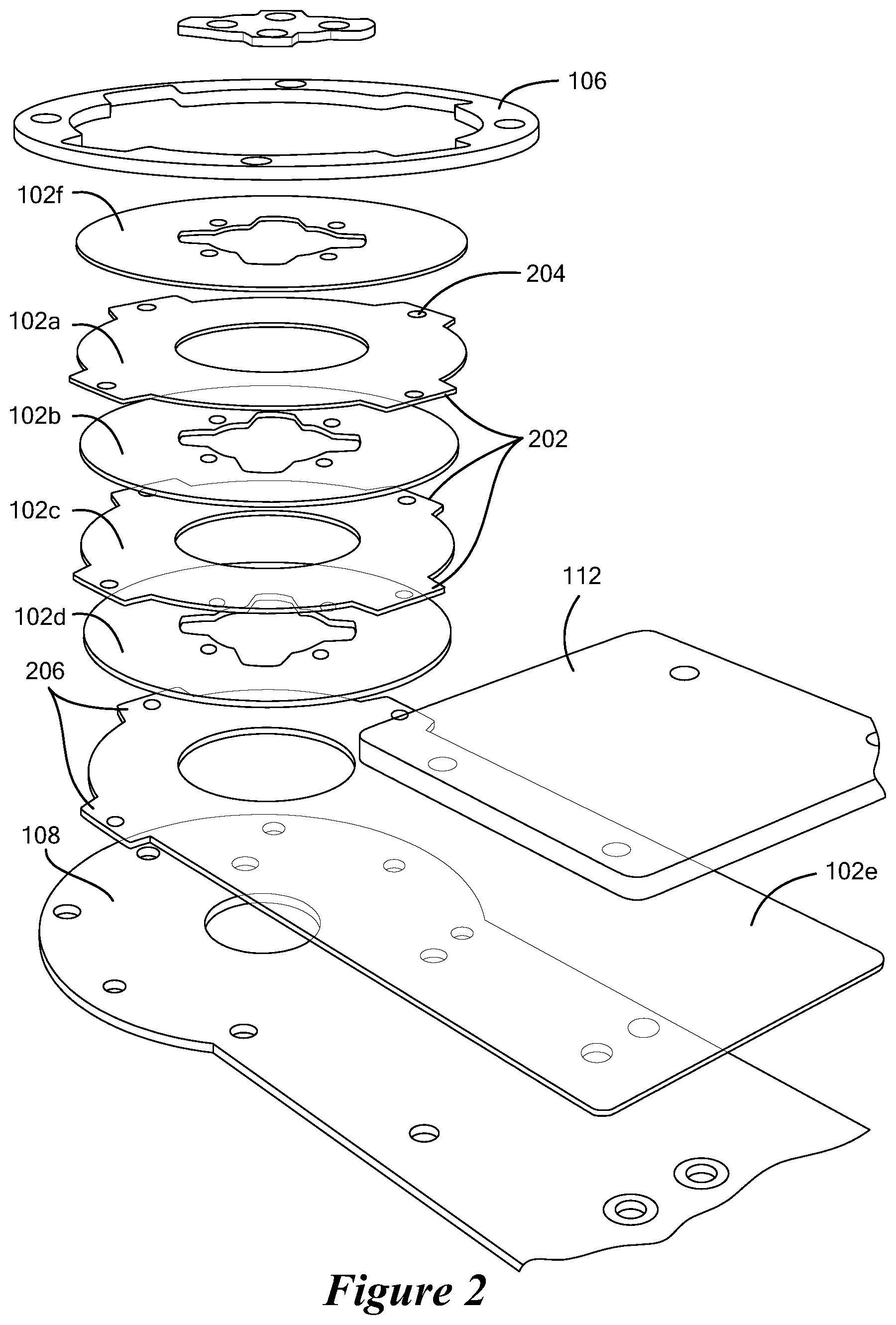 Patent US11777422 Figure 2 – Multilayered microhydraulic actuators