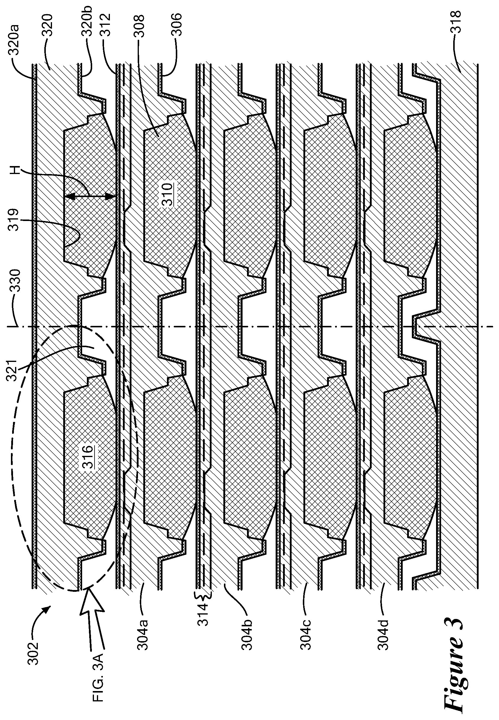 Patent US11777422 Figure 3 – Multilayered microhydraulic actuators