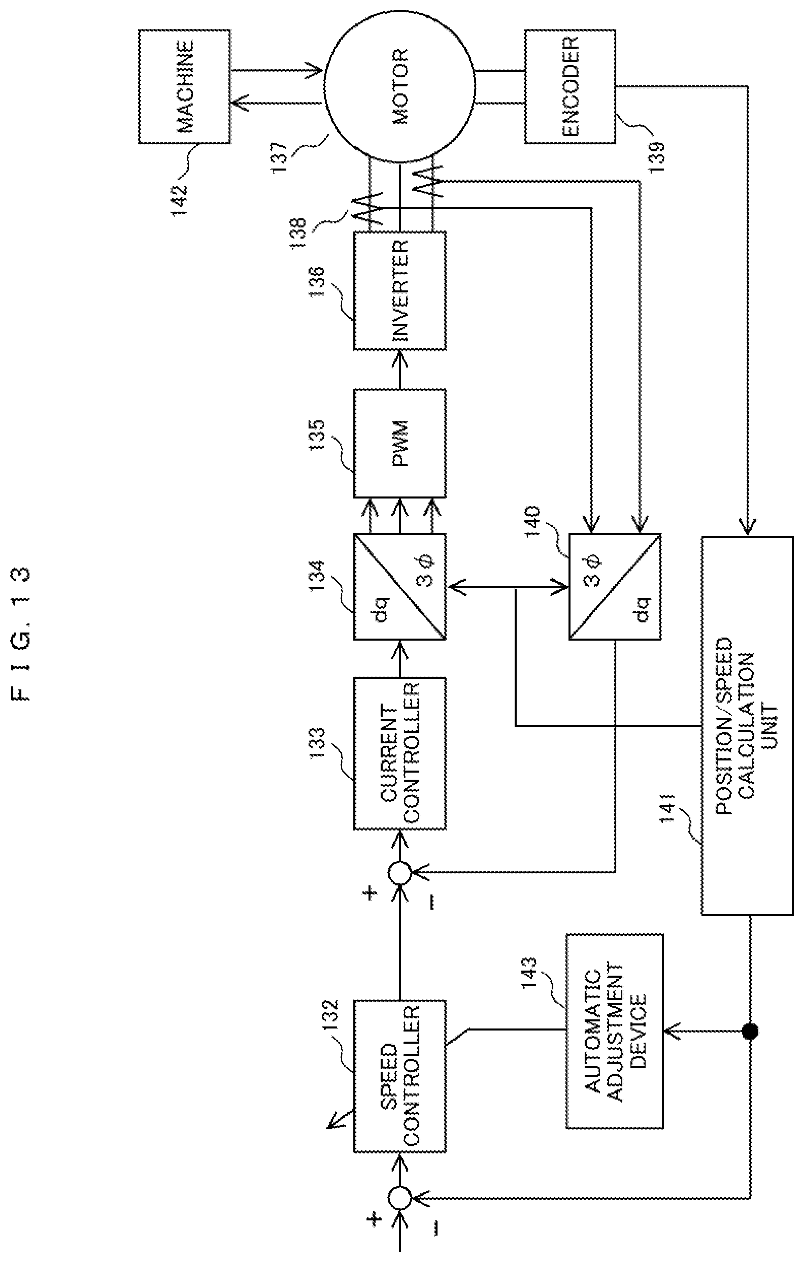 Patent US11777427 Figure 10 – Motor control device and automatic adjustment method for same