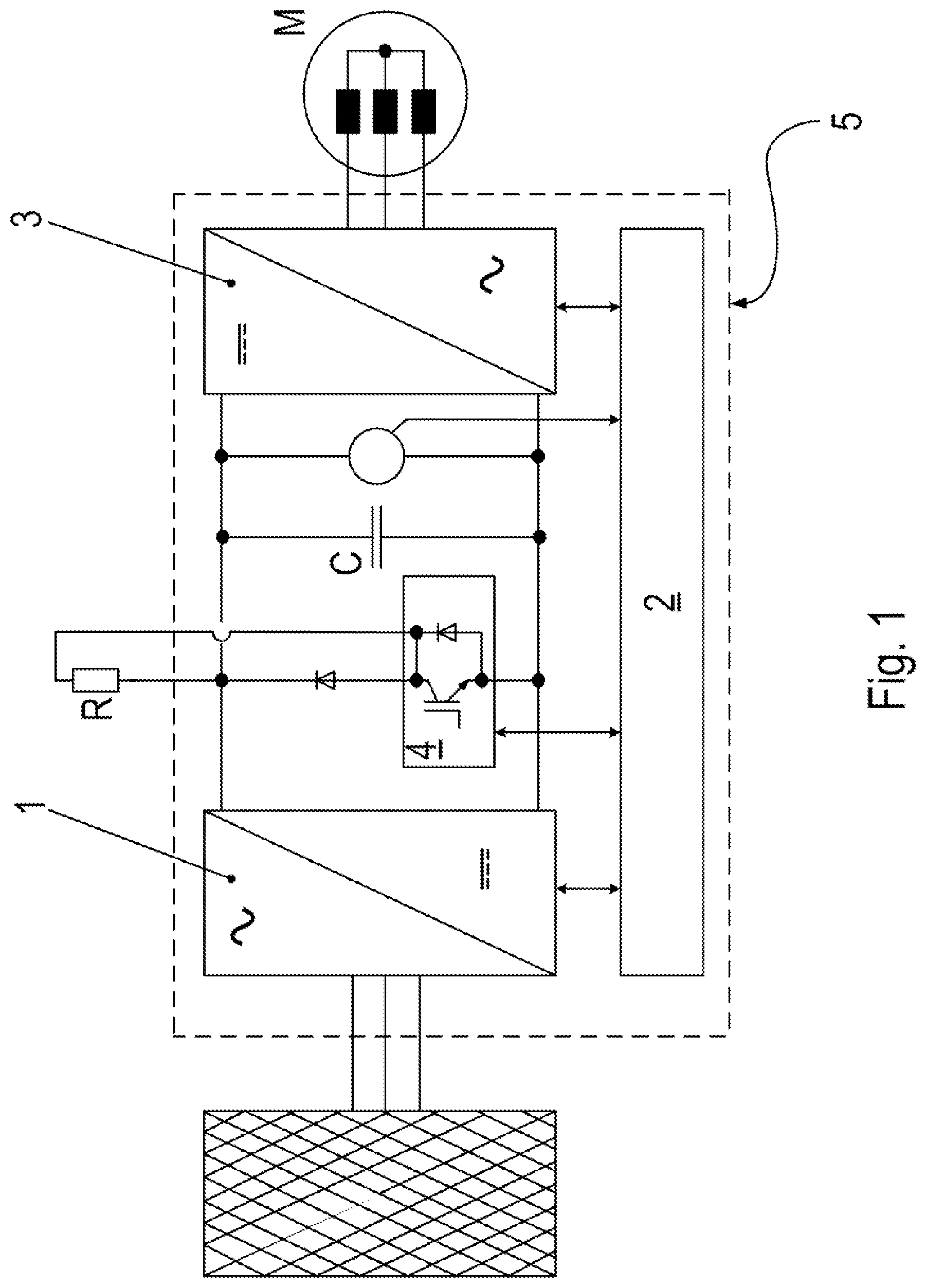 Patent US11777434 Figure 1 – Method for operating a drive system, and drive system