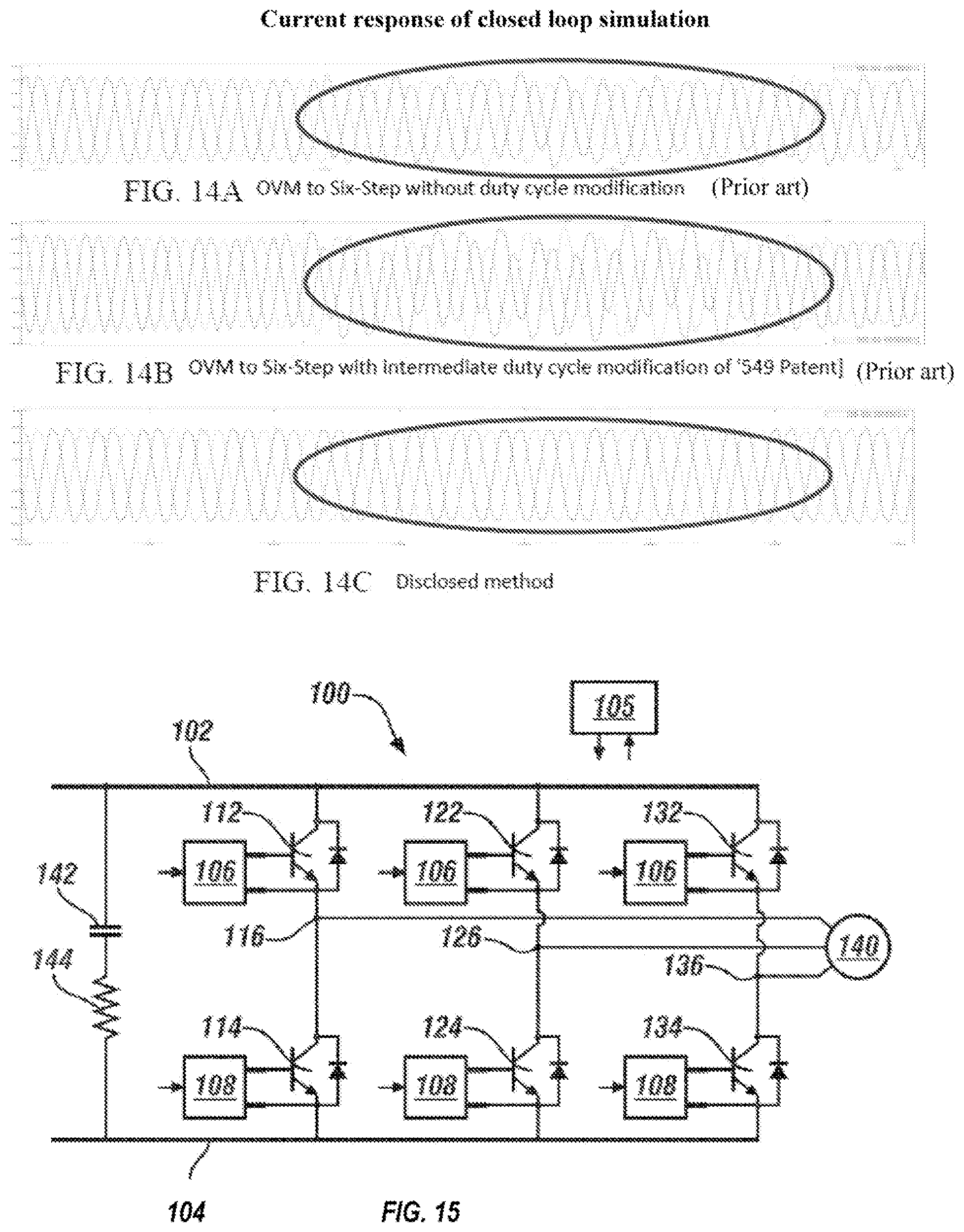 Patent US11777435 Figure 12 – Smooth transition control between overmodulation and six step pulse width modulation
